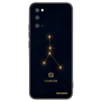 Picasee silikonowe czarne etui na Samsung Galaxy S20 G980F - CANCER
