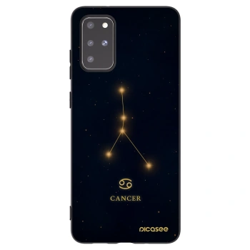Picasee silikonowe czarne etui na Samsung Galaxy S20+ G985F - CANCER