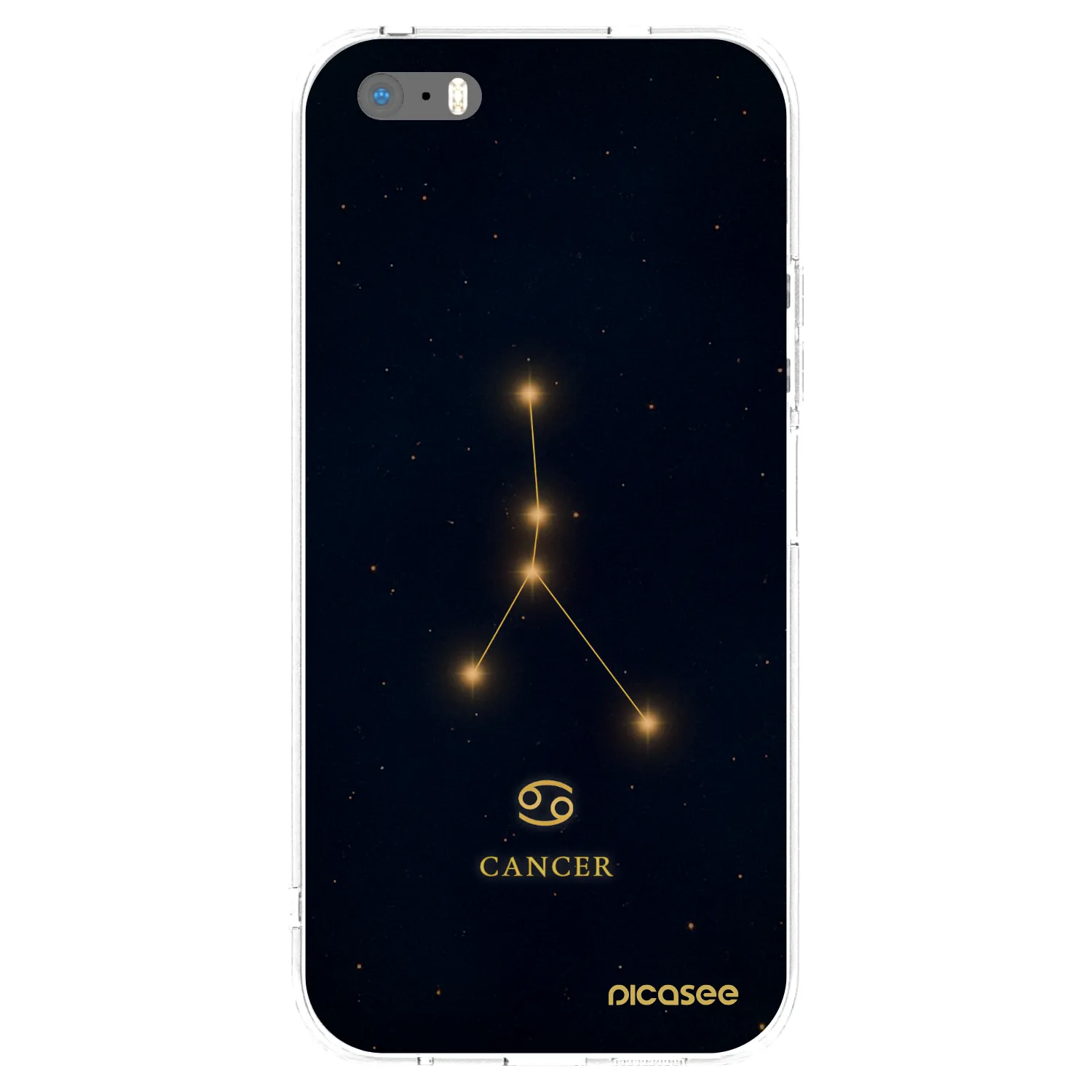 Picasee silikonowe przeźroczyste etui na Apple iPhone 5/5S/SE - CANCER