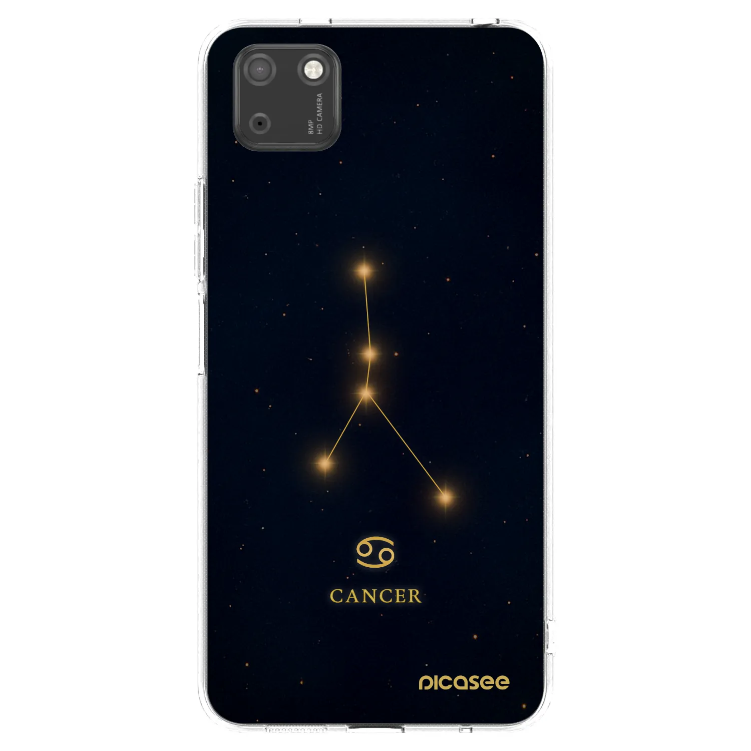 Picasee silikonowe przeźroczyste etui na Huawei Y5P - CANCER