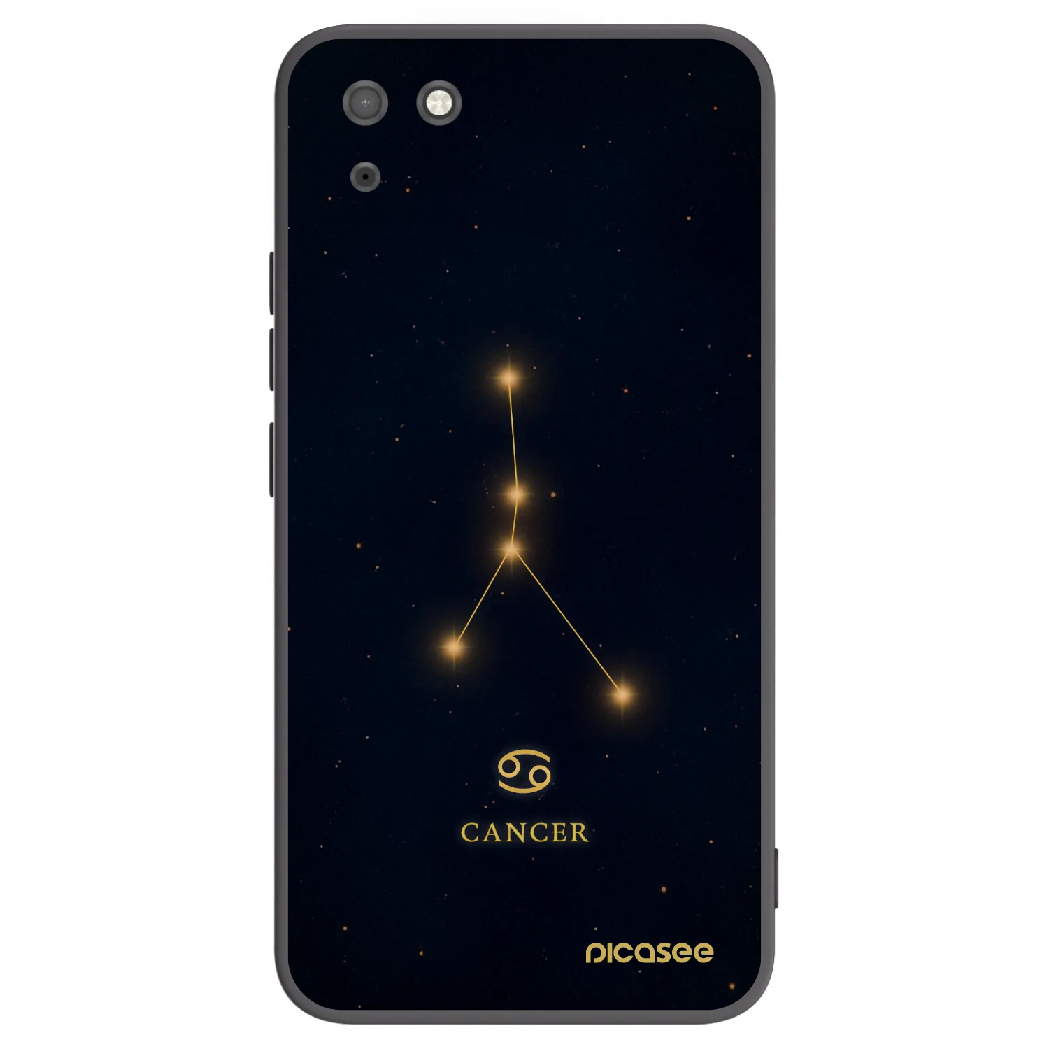 Picasee silikonowe czarne etui na Huawei Y5P - CANCER