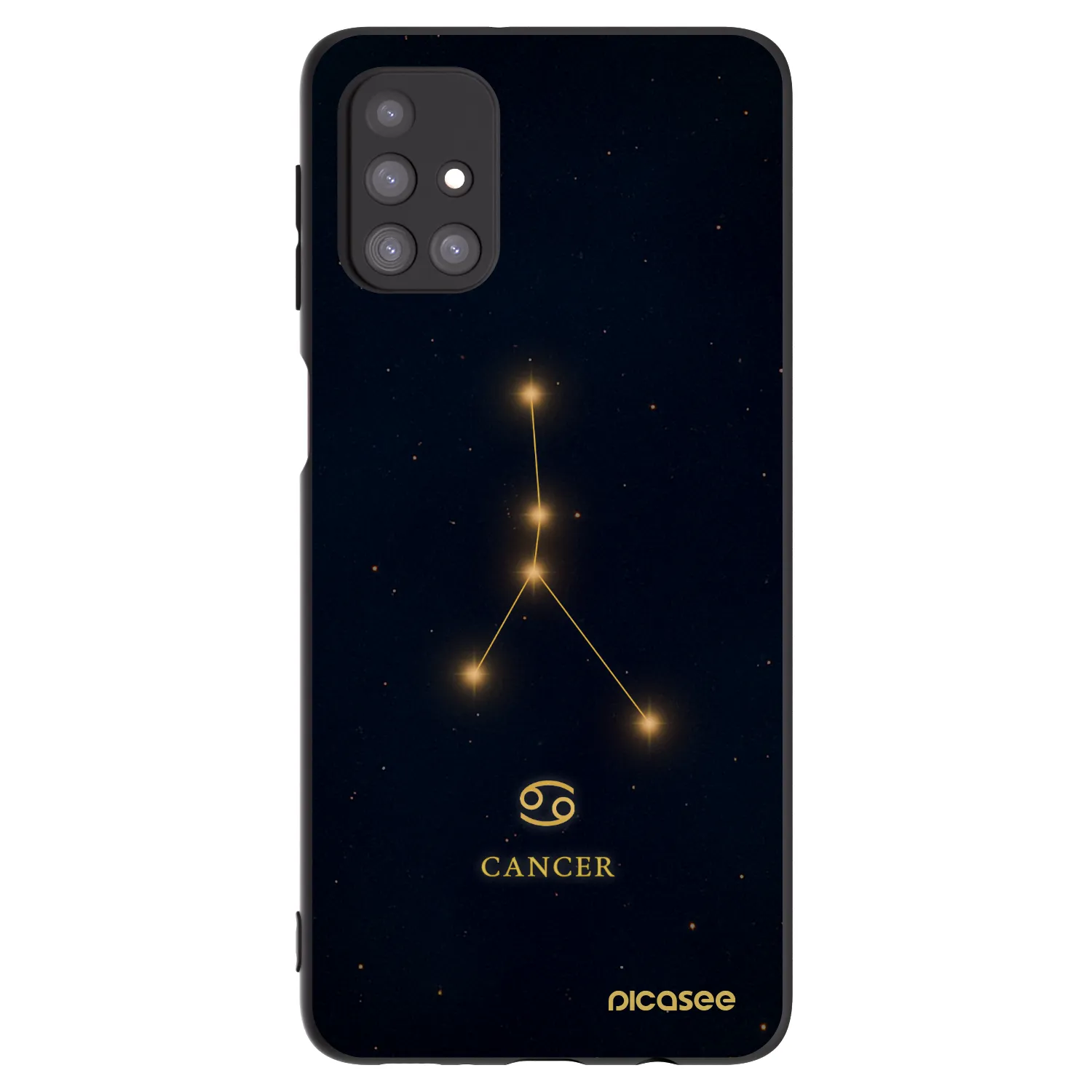 Picasee silikonowe czarne etui na Samsung Galaxy M31s - CANCER