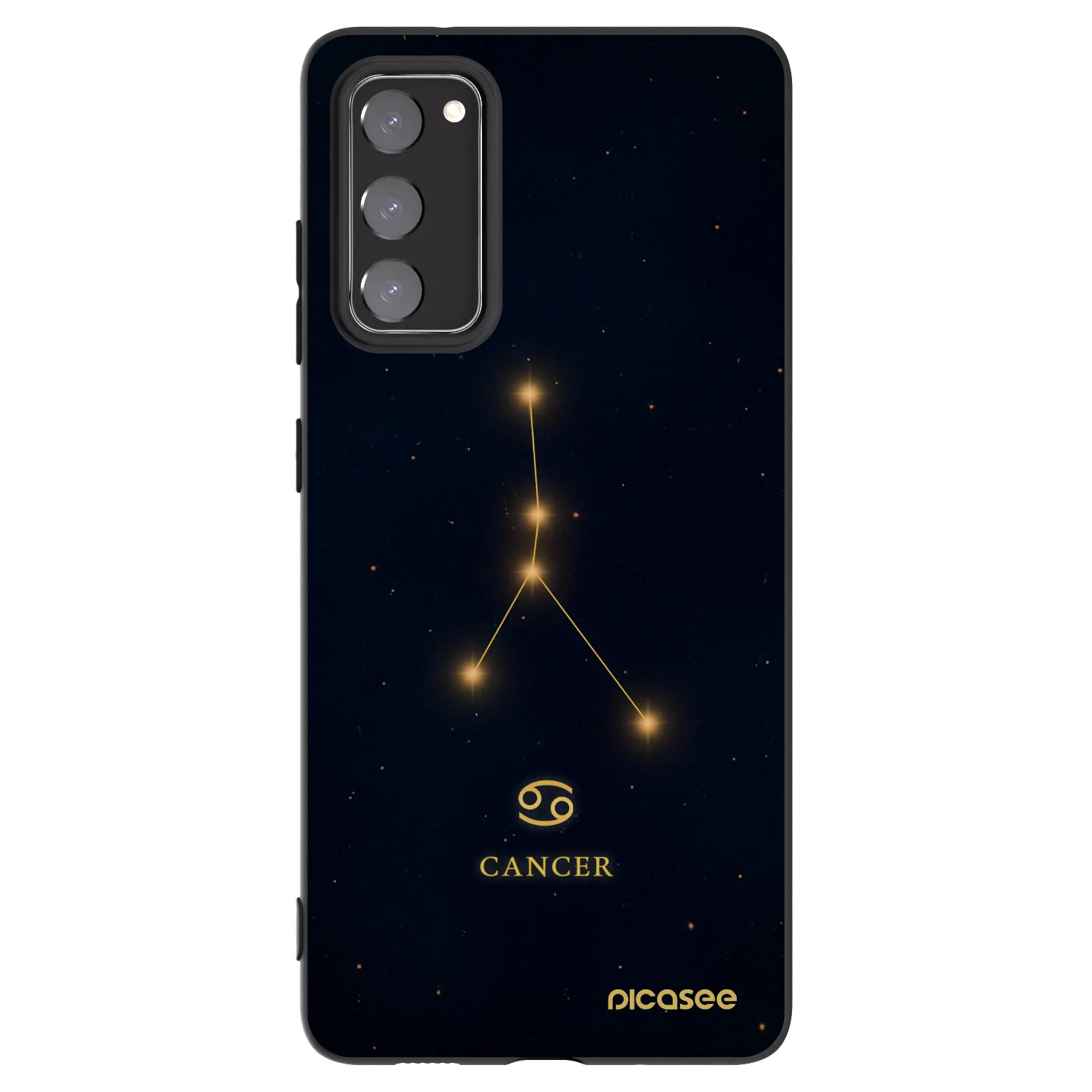 Picasee silikonowe czarne etui na Samsung Galaxy S20 FE - CANCER