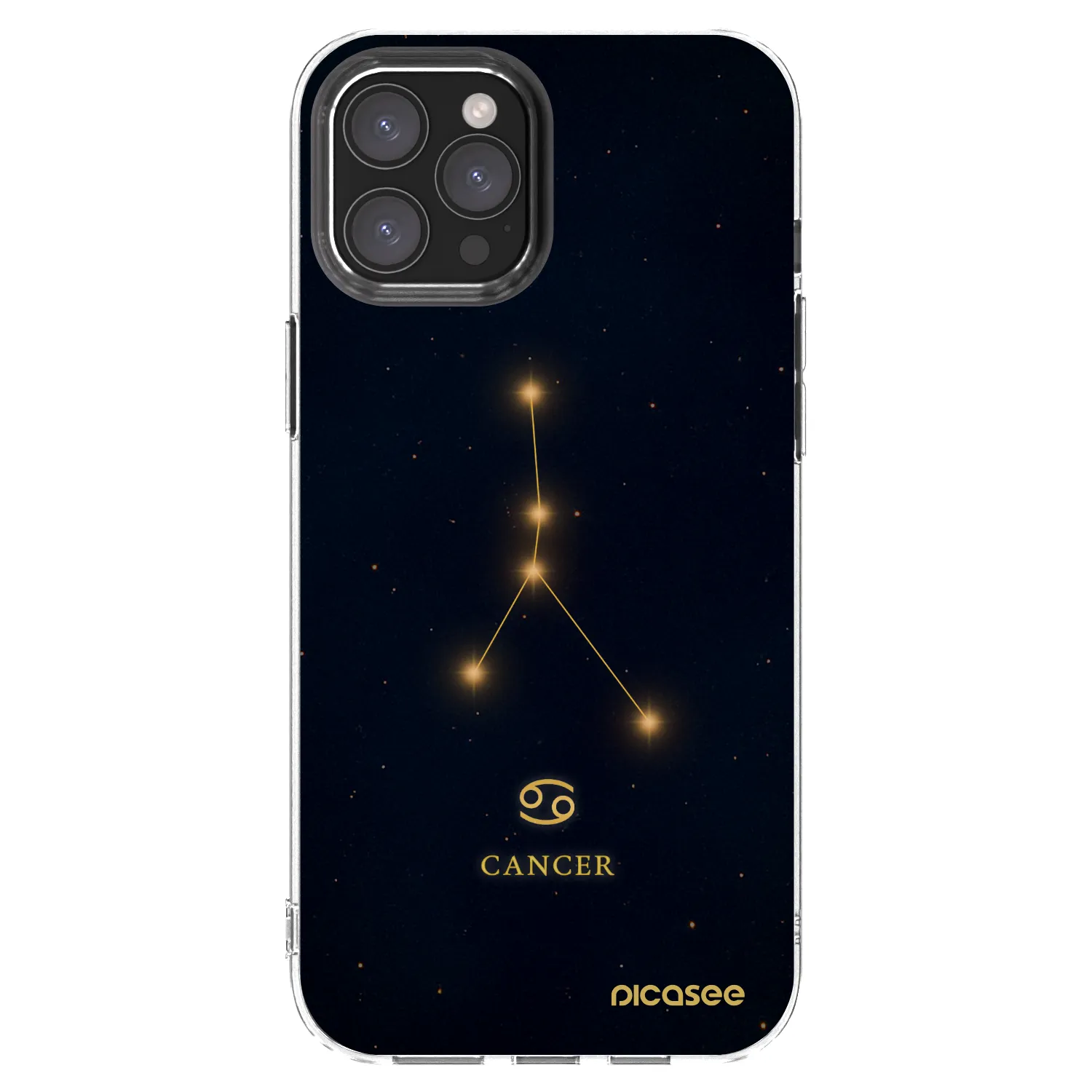 Picasee silikonowe przeźroczyste etui na Apple iPhone 12 Pro Max - CANCER