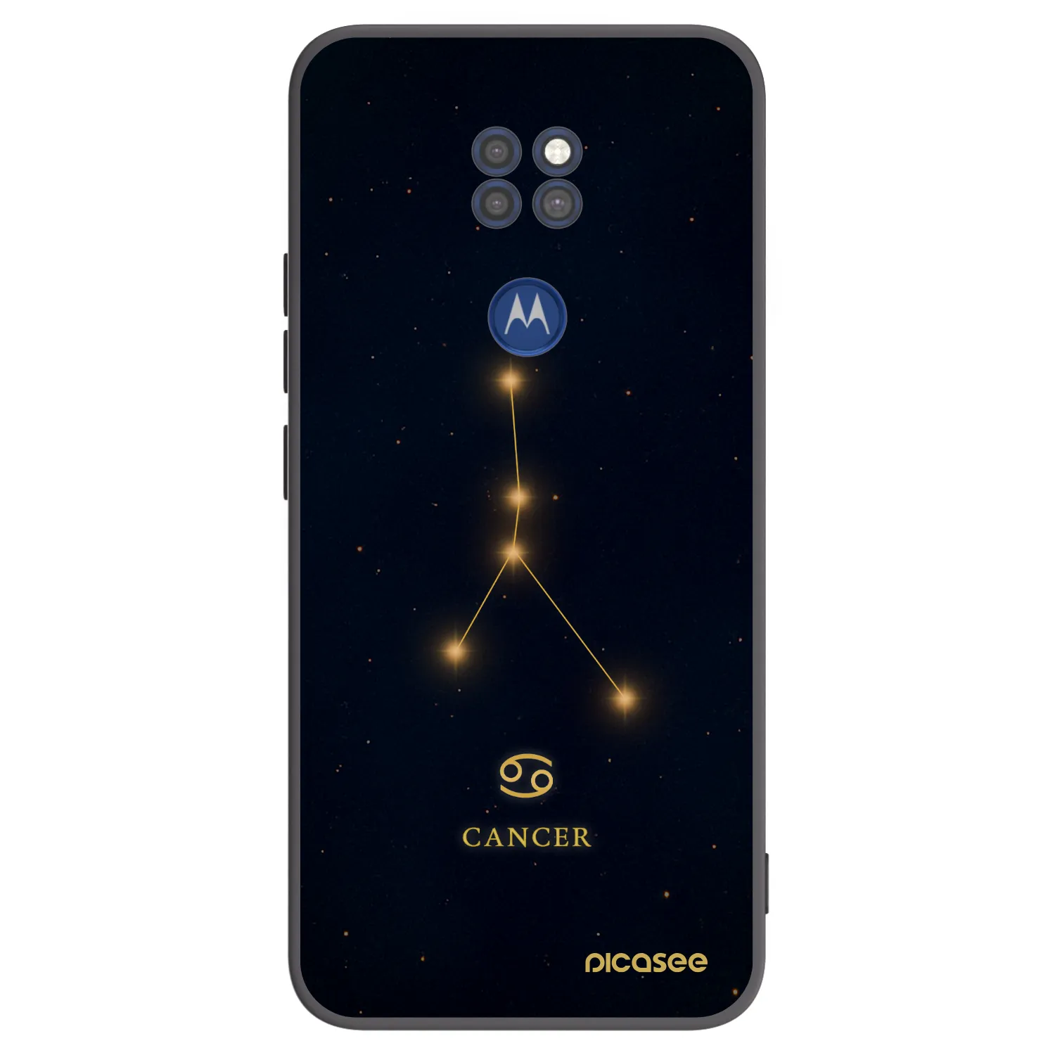 Picasee silikonowe czarne etui na Motorola Moto G9 Play - CANCER