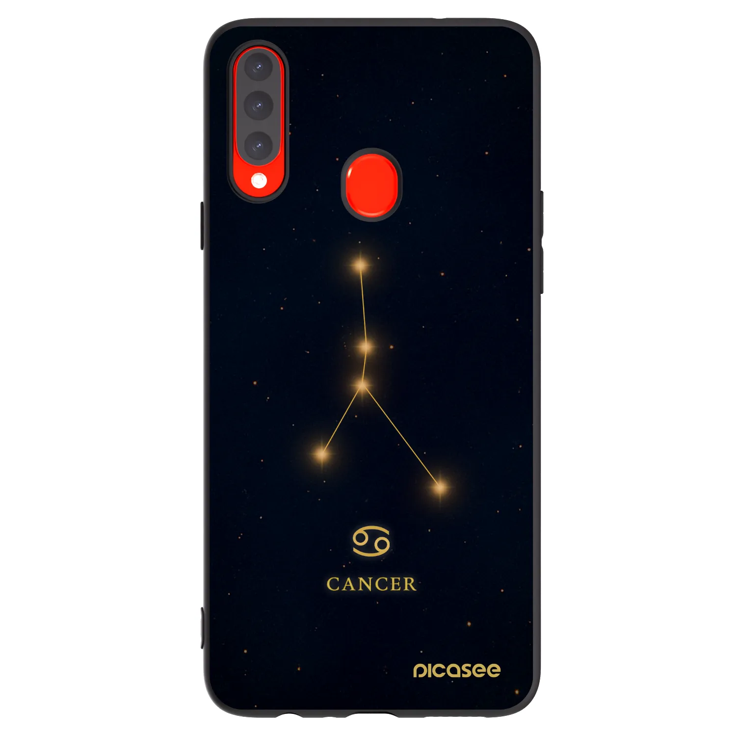 Picasee silikonowe czarne etui na Samsung Galaxy A20s - CANCER