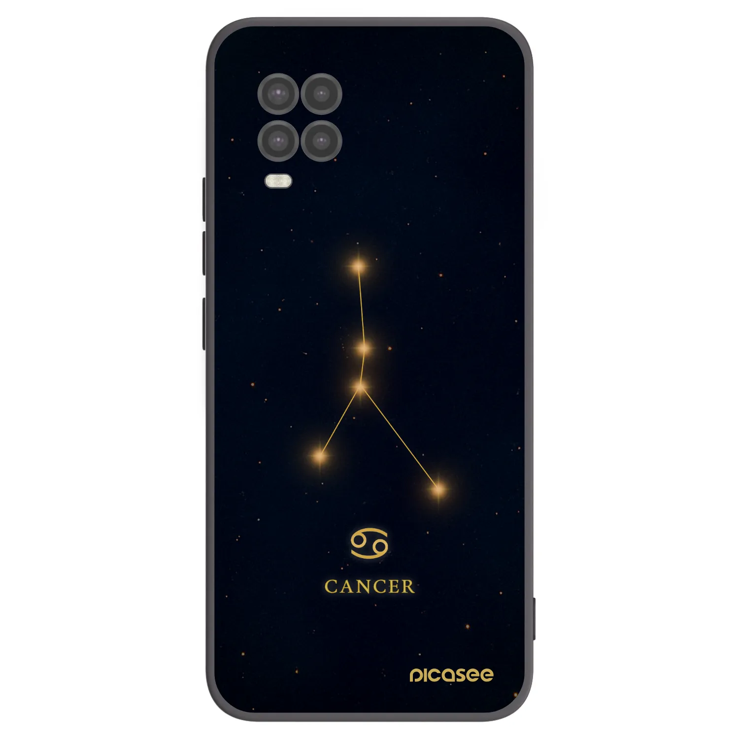 Picasee silikonowe czarne etui na Xiaomi Mi 10 Lite - CANCER