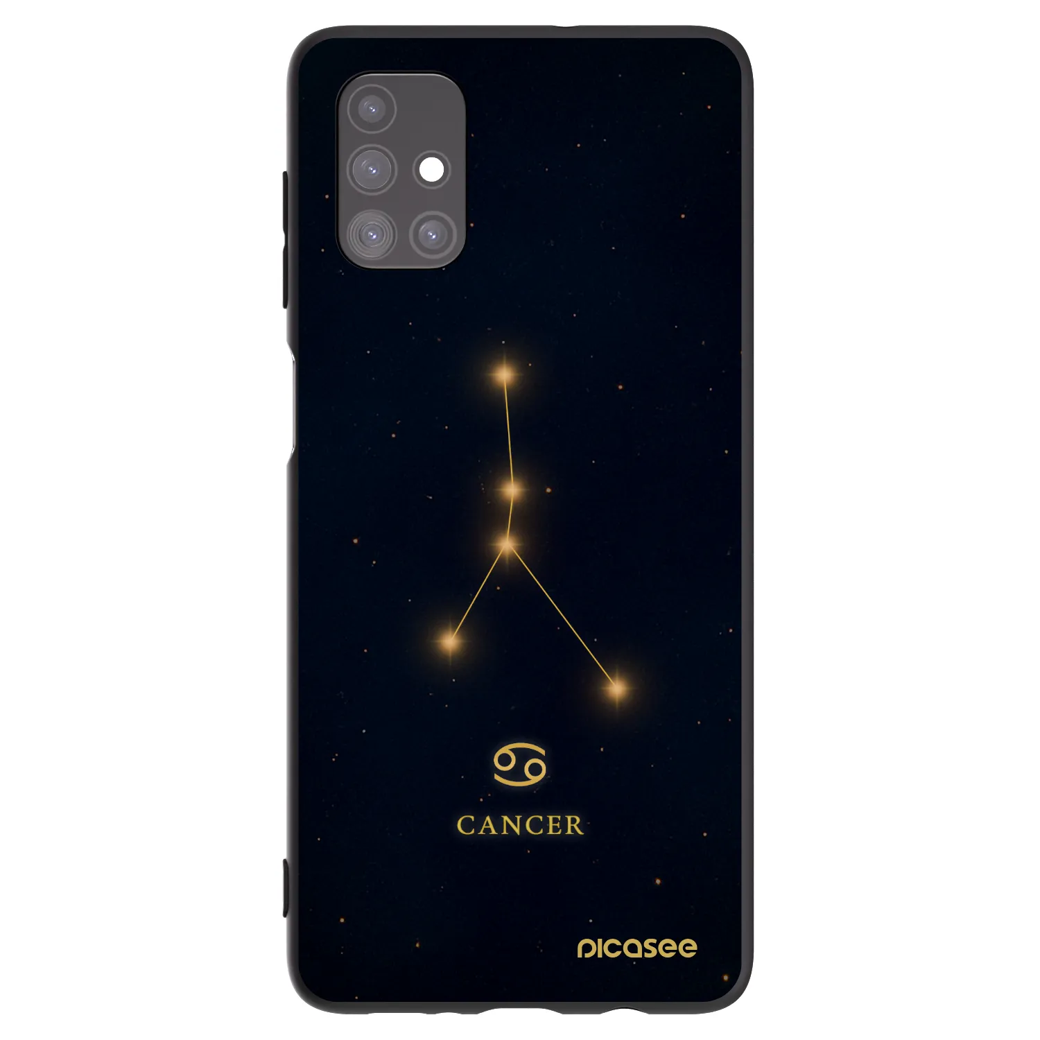 Picasee silikonowe czarne etui na Samsung Galaxy M51 M515F - CANCER