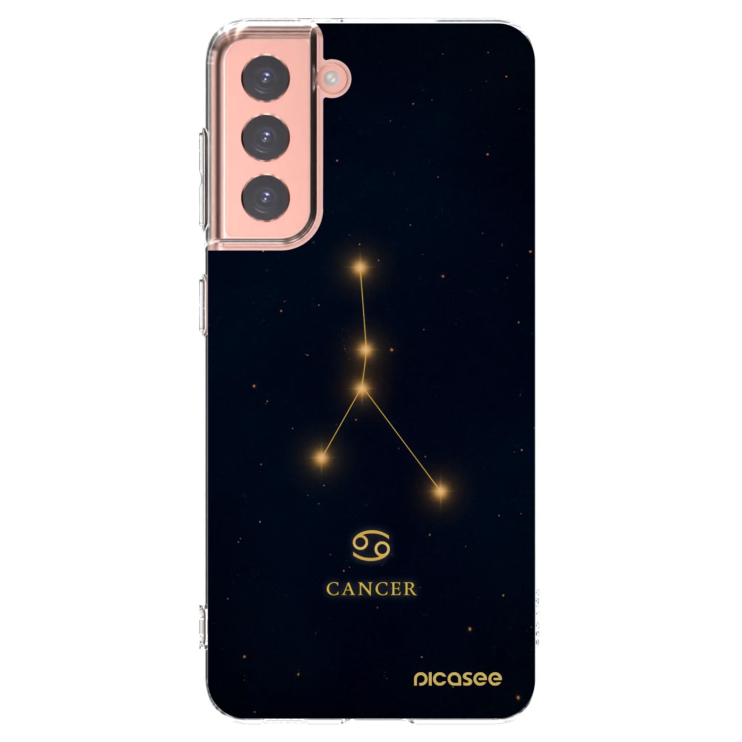Picasee silikonowe przeźroczyste etui na Samsung Galaxy S21 5G G991B - CANCER