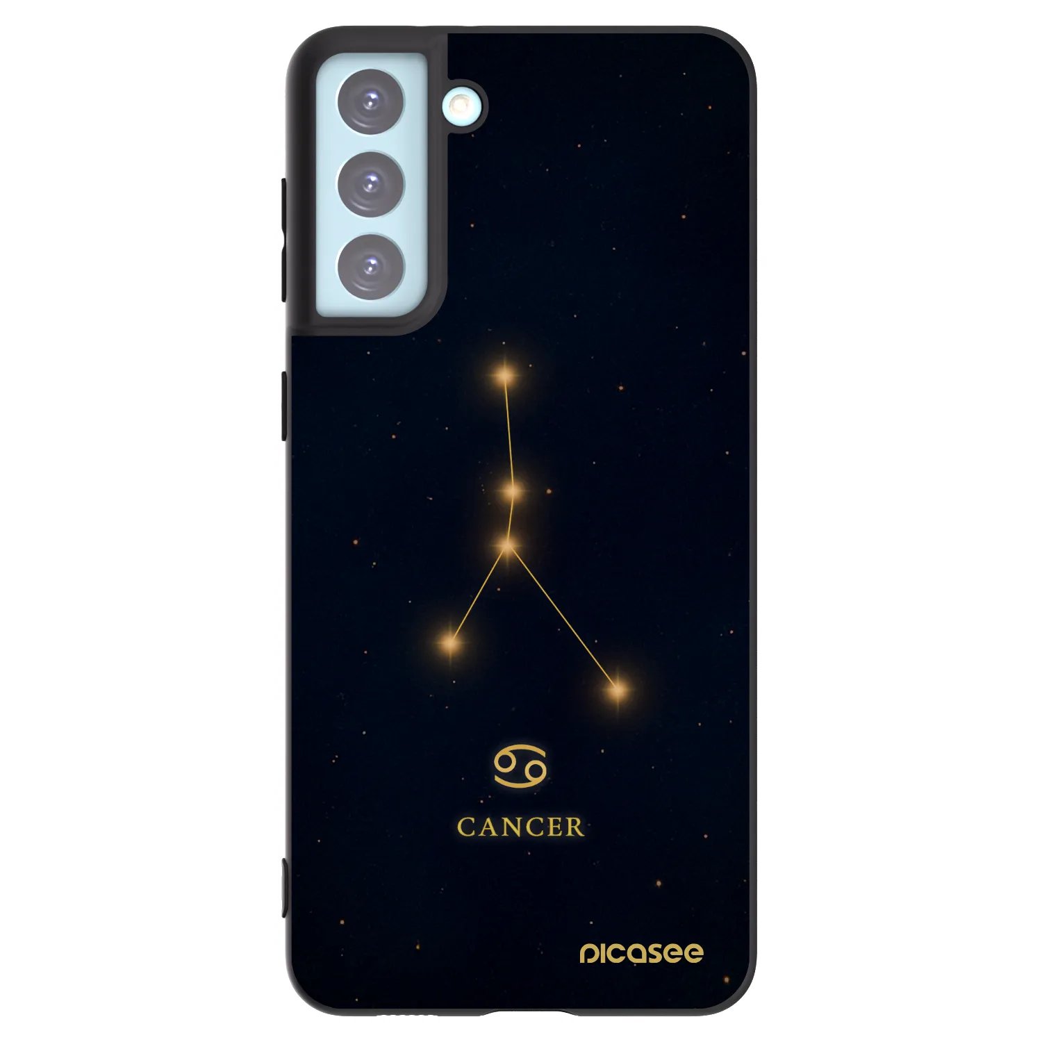 Picasee silikonowe czarne etui na Samsung Galaxy S21+ 5G G996F - CANCER