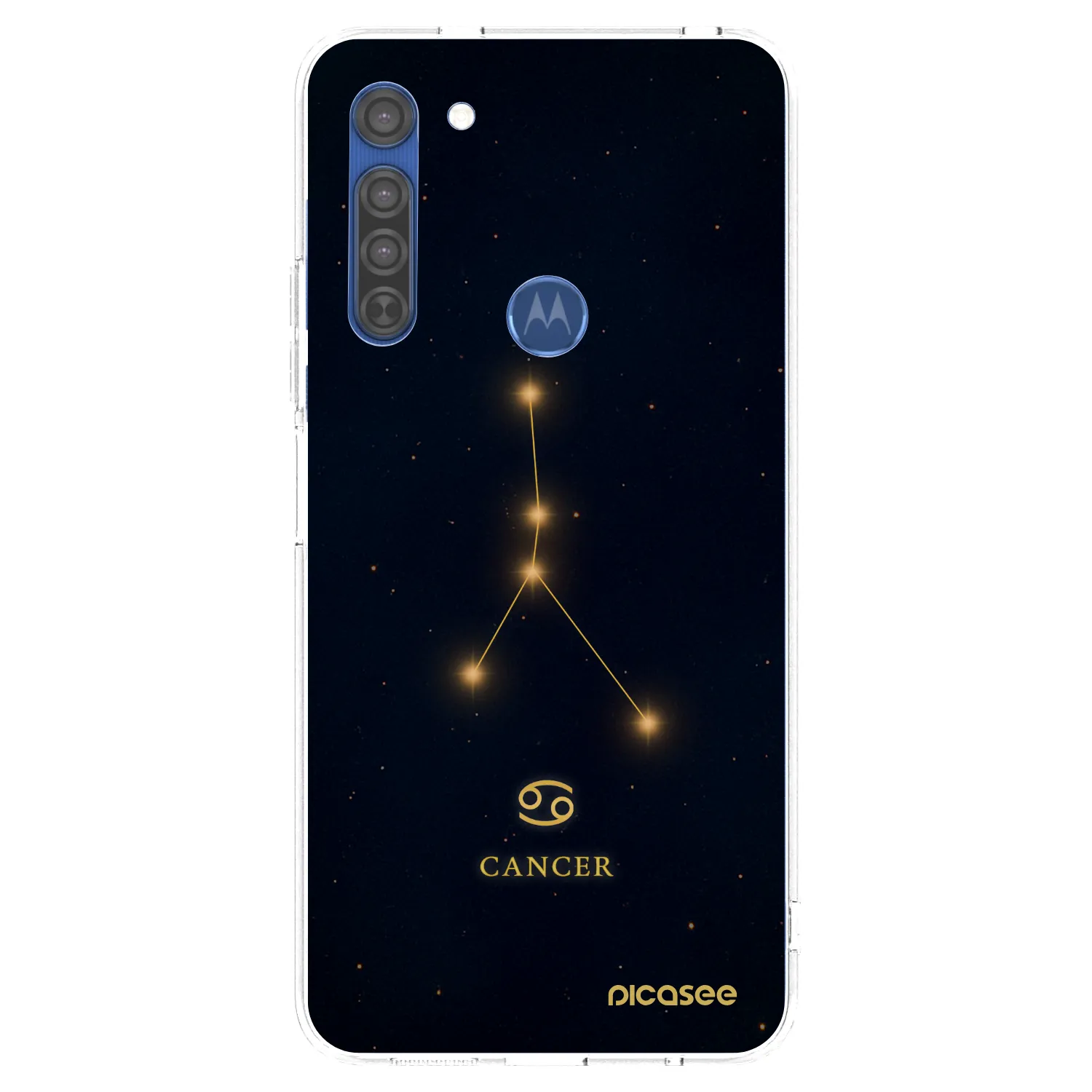 Picasee silikonowe przeźroczyste etui na Motorola Moto G8 - CANCER