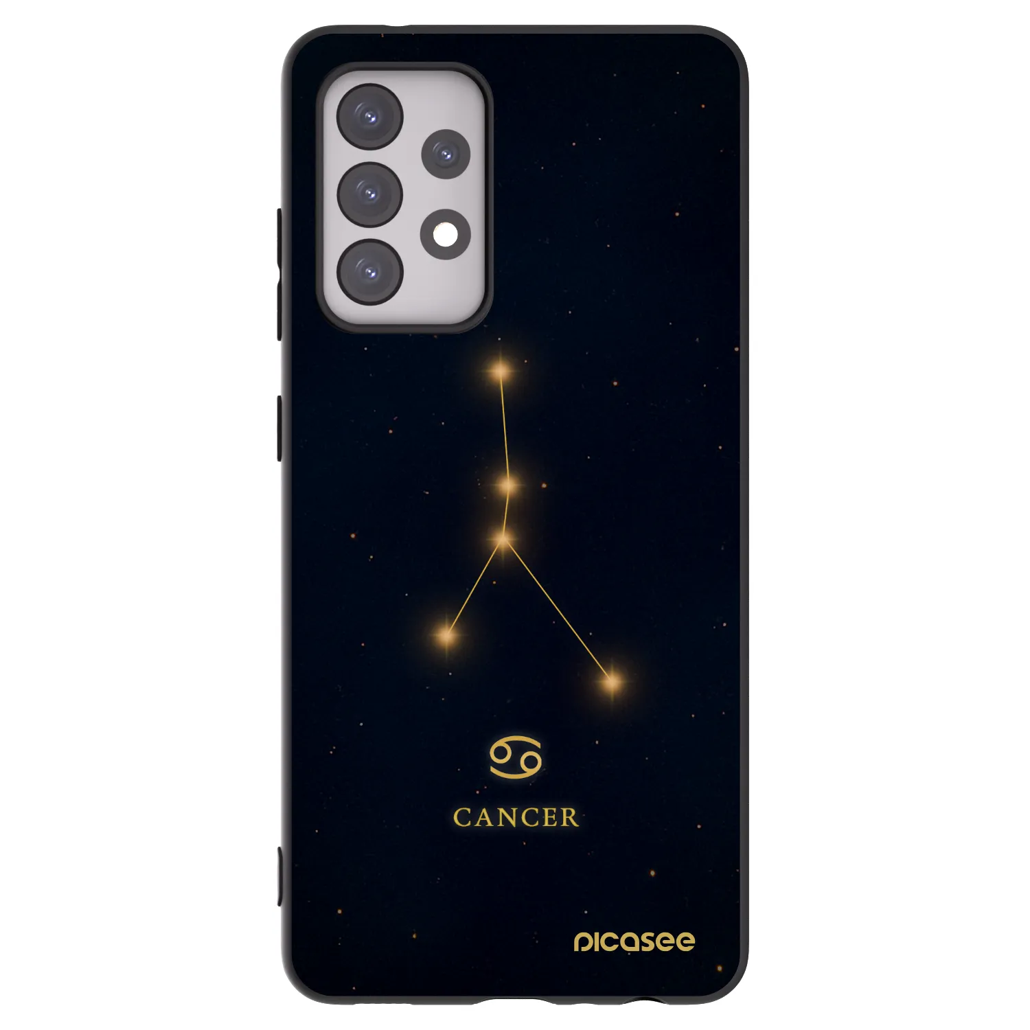 Picasee silikonowe czarne etui na Samsung Galaxy A52 5G A525F - CANCER