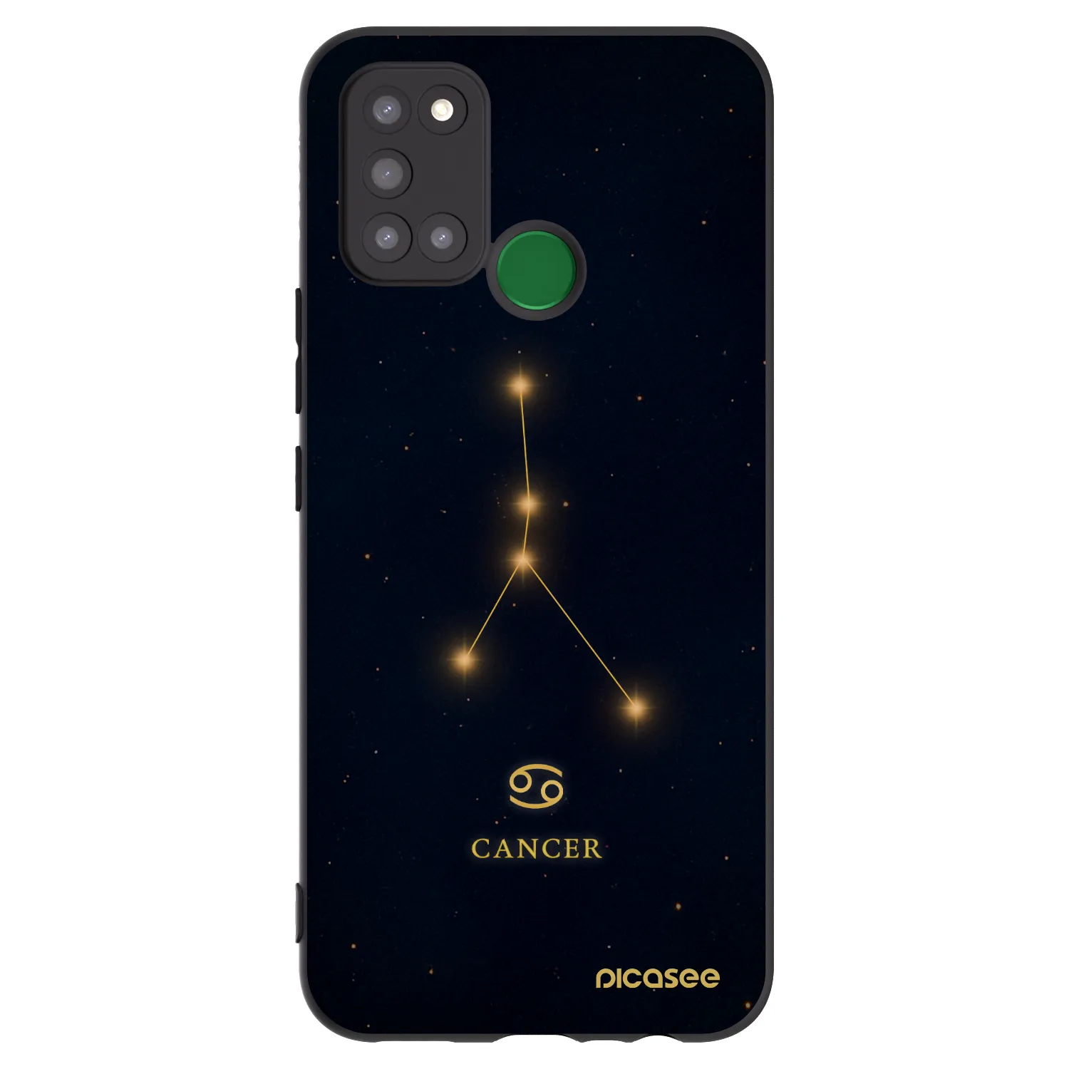 Picasee silikonowe czarne etui na Realme 7i - CANCER