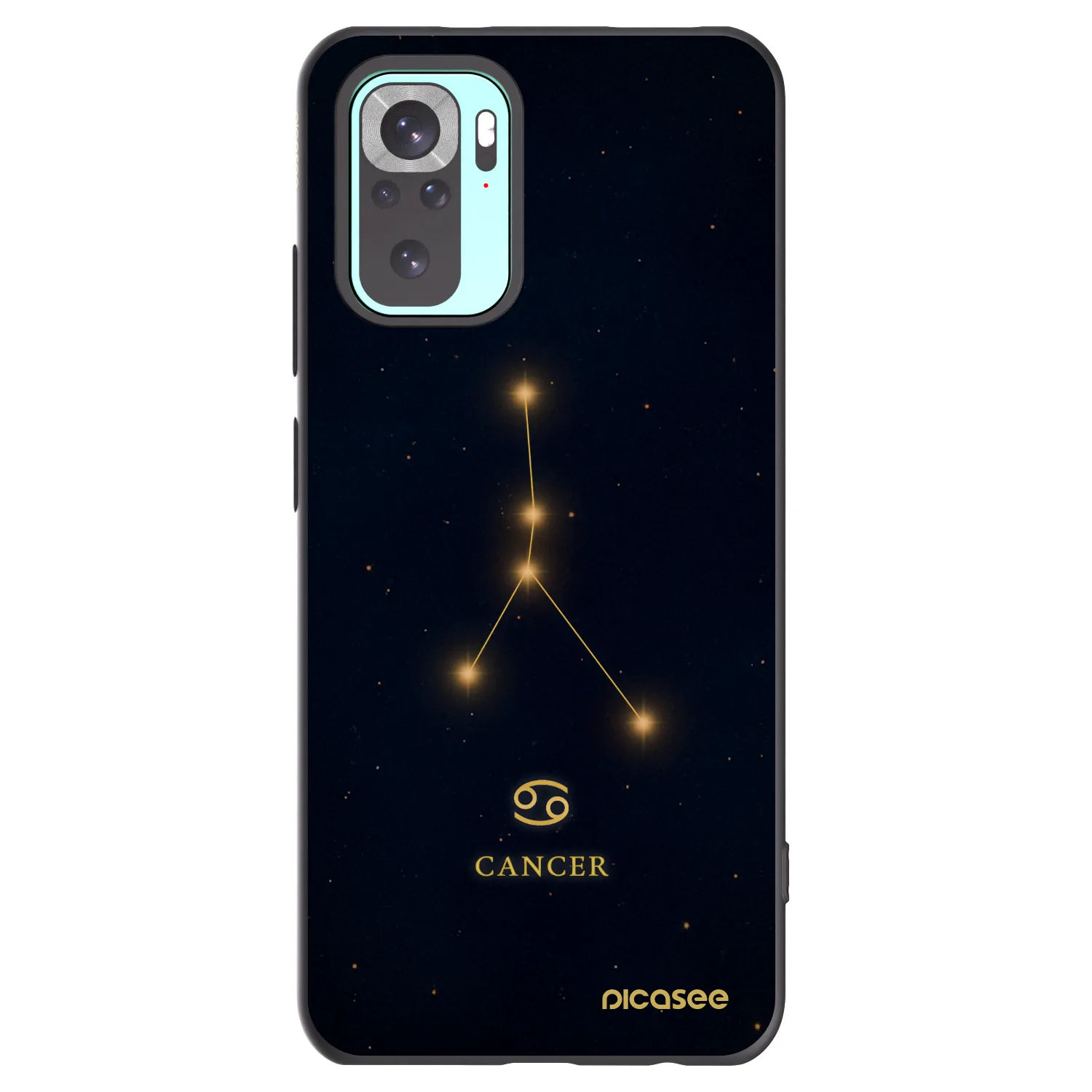 Picasee silikonowe czarne etui na Xiaomi Redmi Note 10 Pro - CANCER
