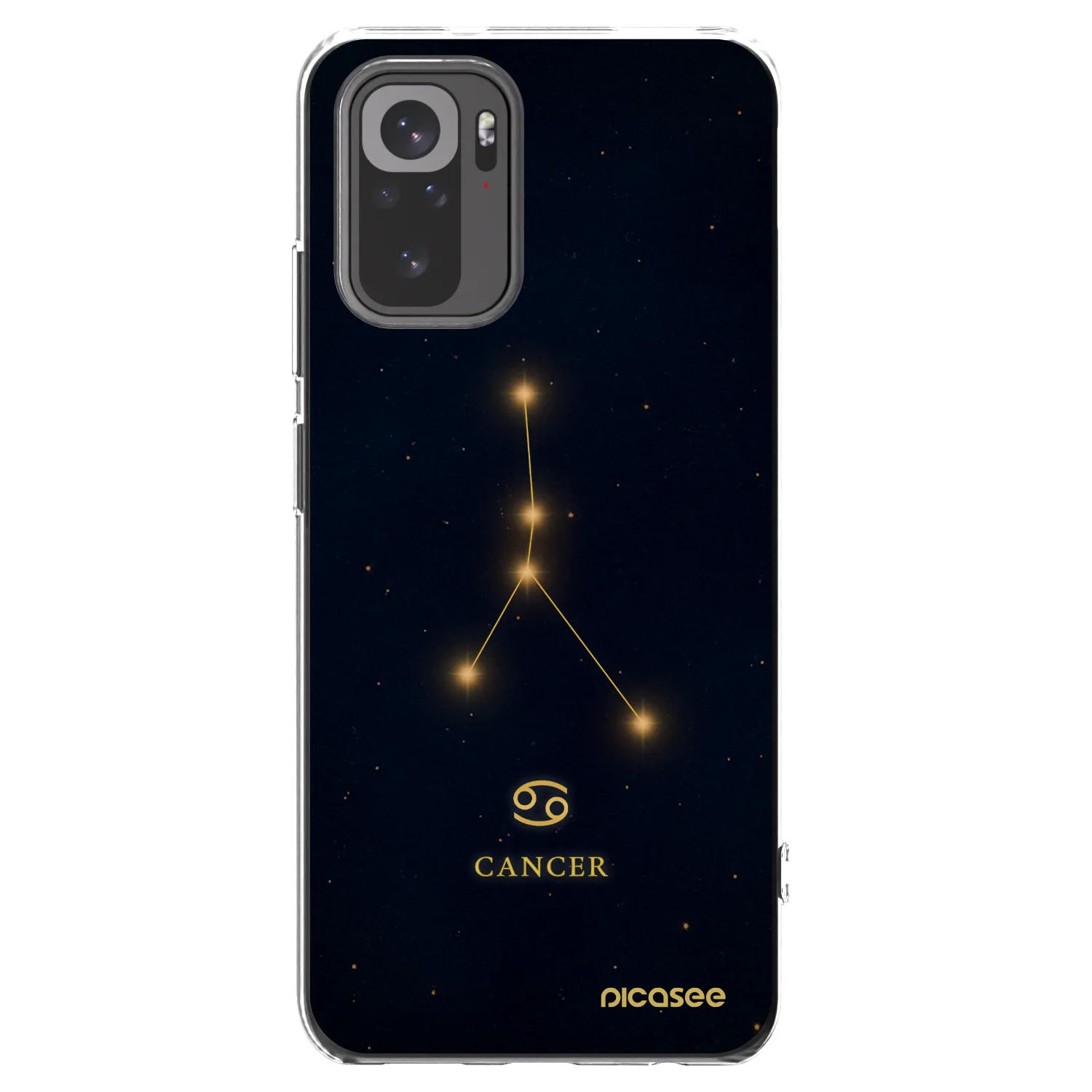 Picasee silikonowe przeźroczyste etui na Xiaomi Redmi Note 10S - CANCER