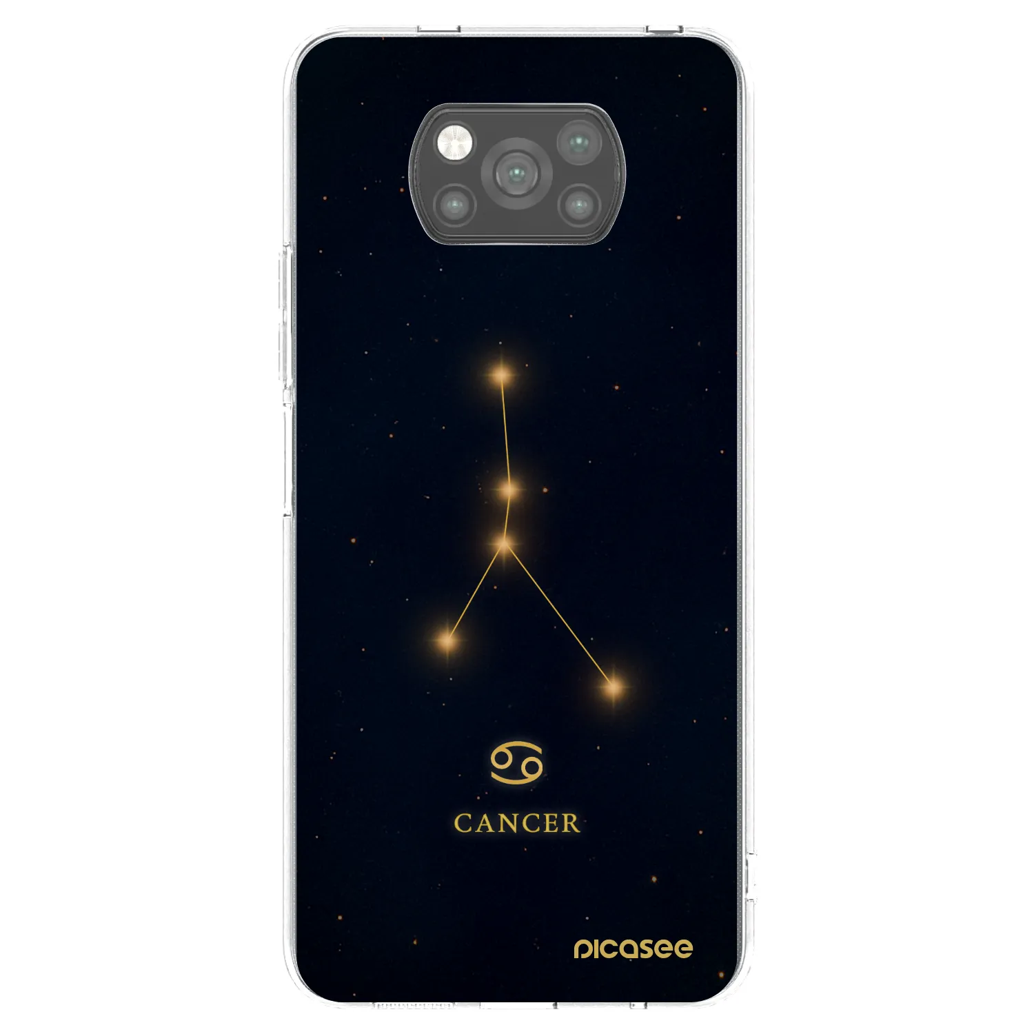 Picasee silikonowe czarne etui na Xiaomi Poco X3 Pro - CANCER