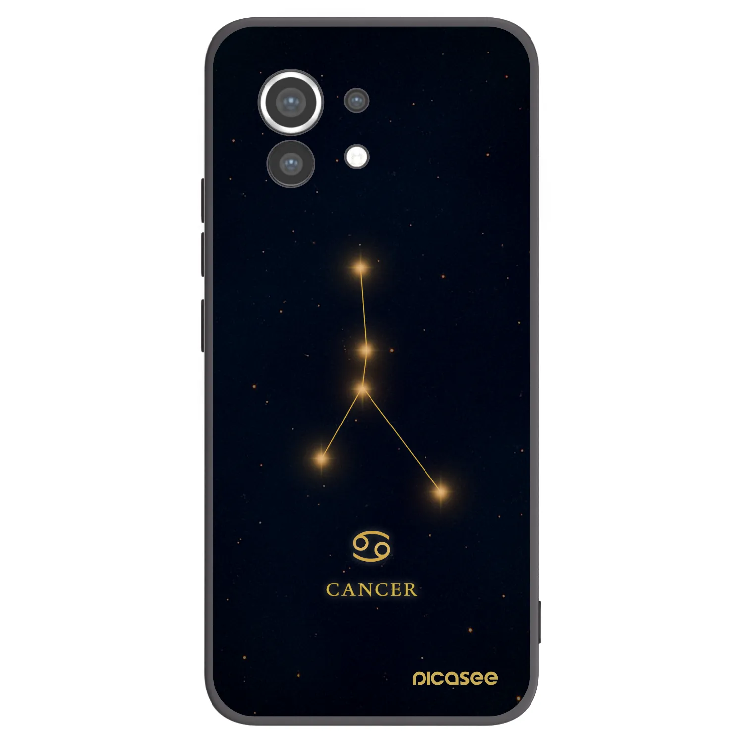 Picasee silikonowe czarne etui na Xiaomi Mi 11 - CANCER