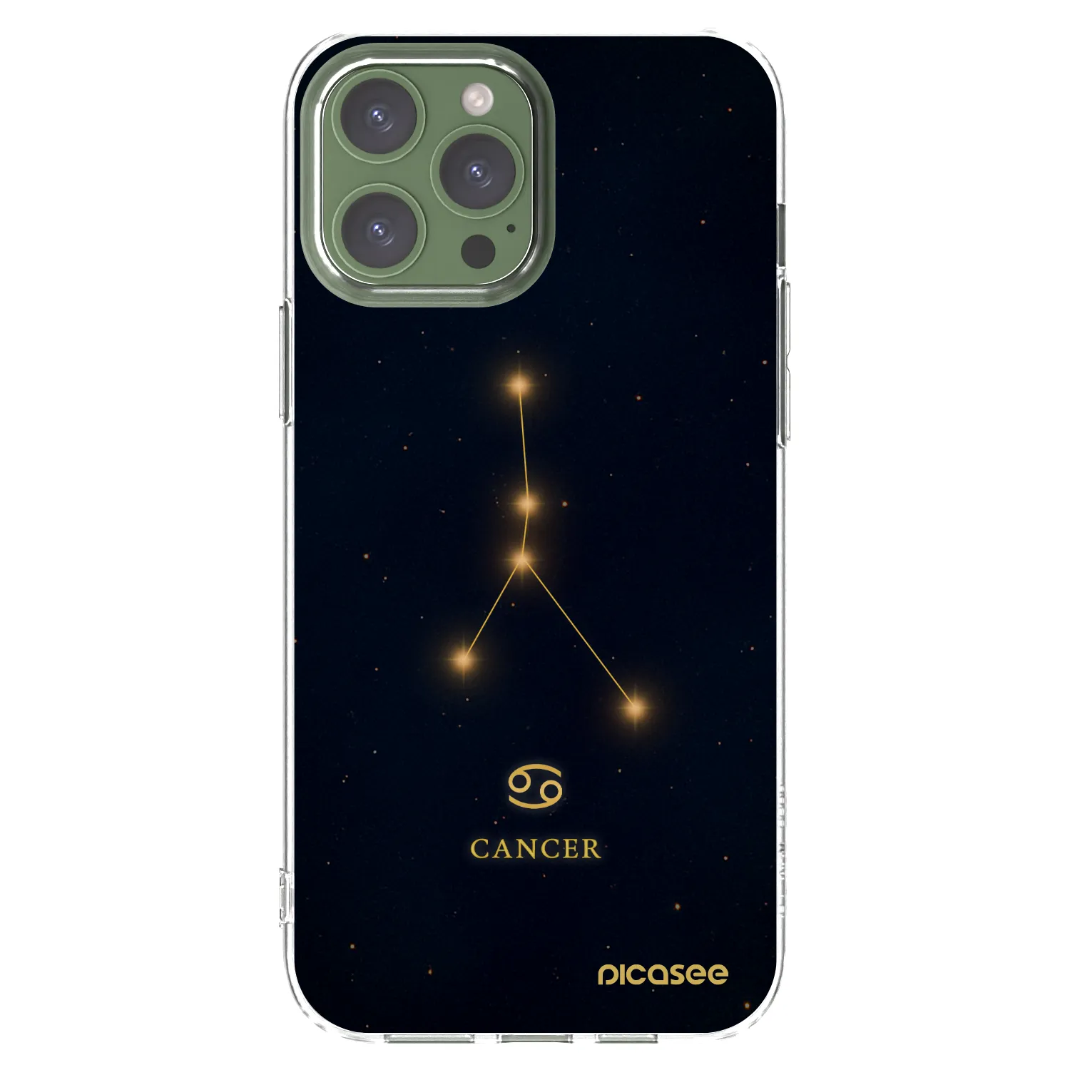 Picasee silikonowe przeźroczyste etui na Apple iPhone 13 Pro Max - CANCER