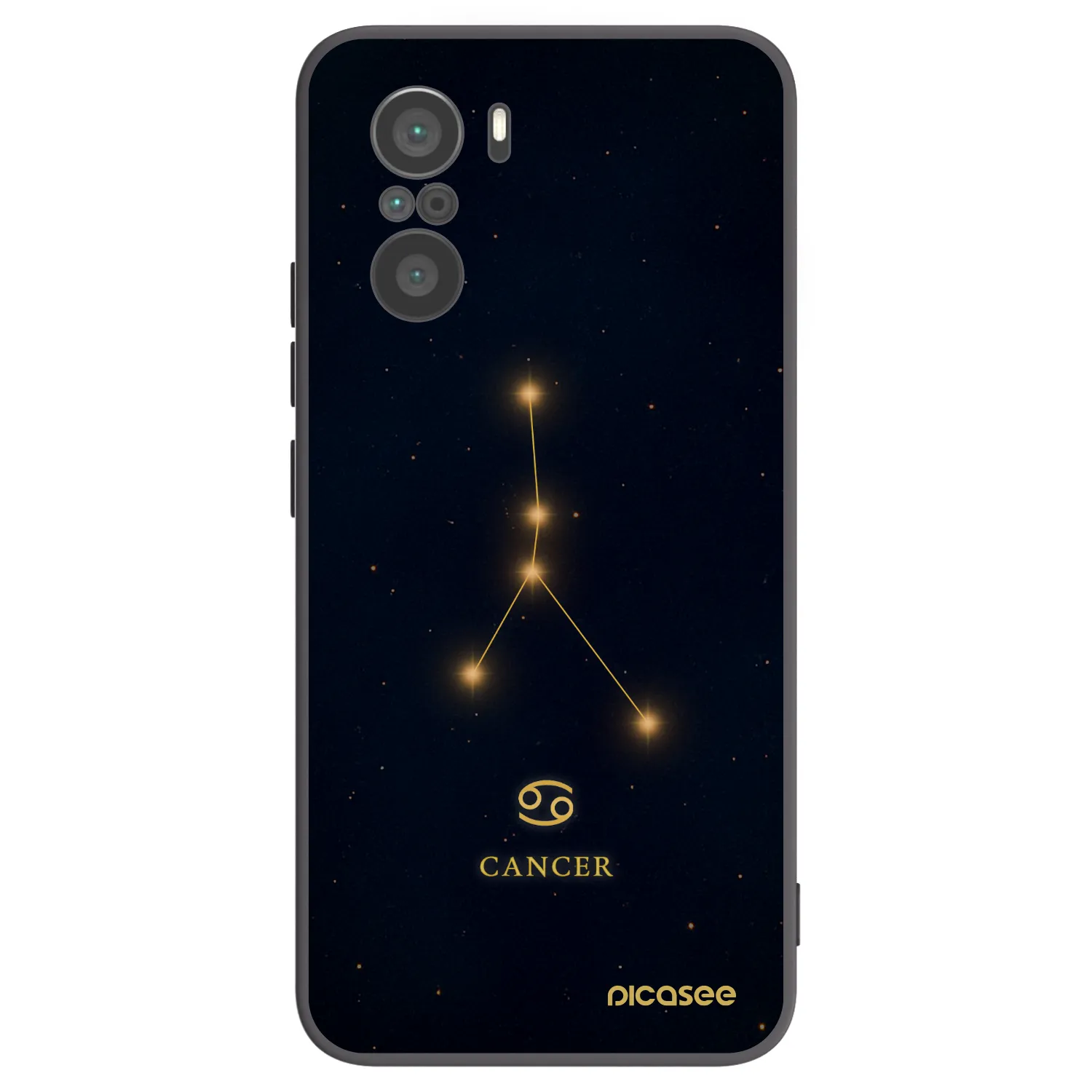 Picasee silikonowe czarne etui na Xiaomi Poco F3 - CANCER