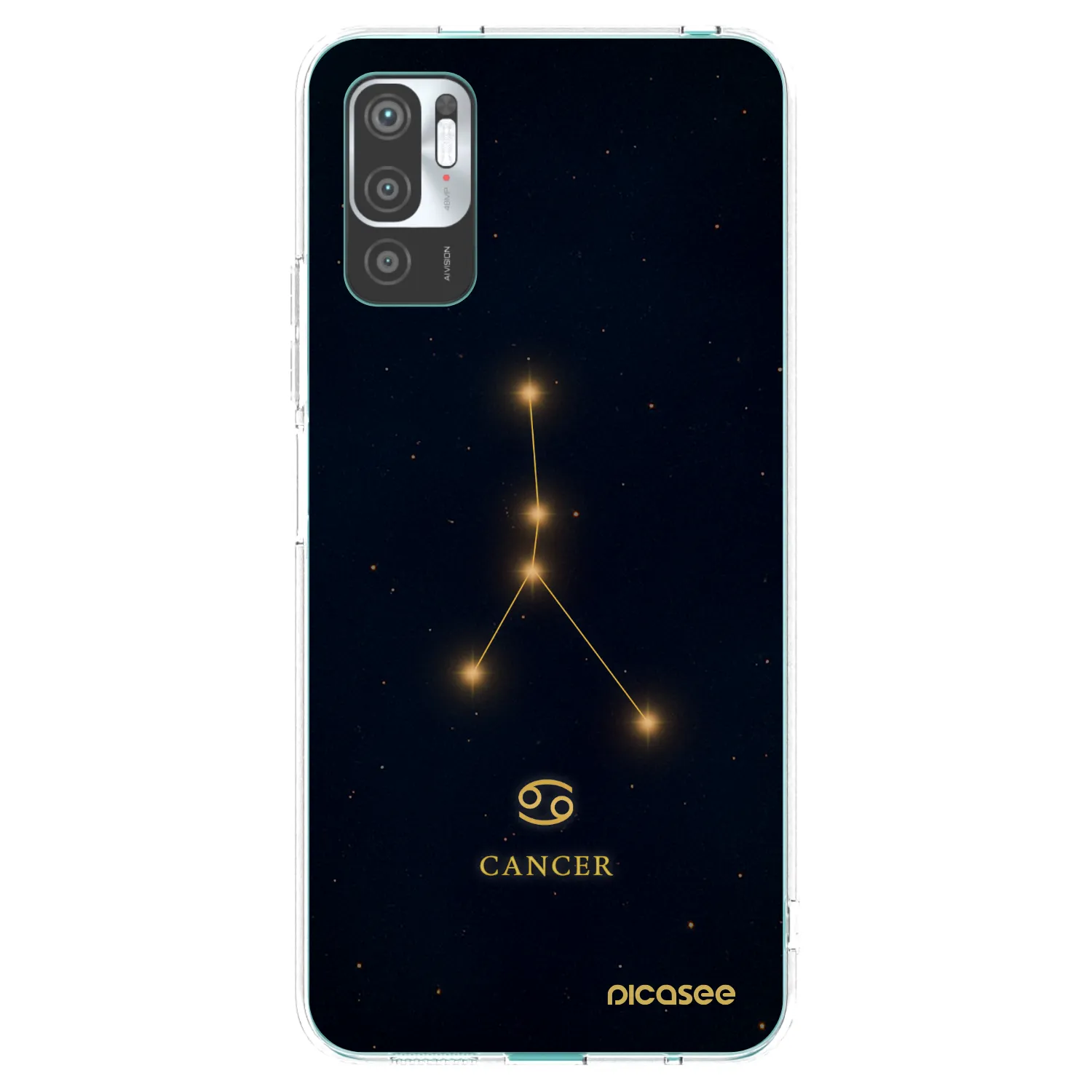 Picasee silikonowe przeźroczyste etui na Xiaomi Redmi Note 10 5G - CANCER