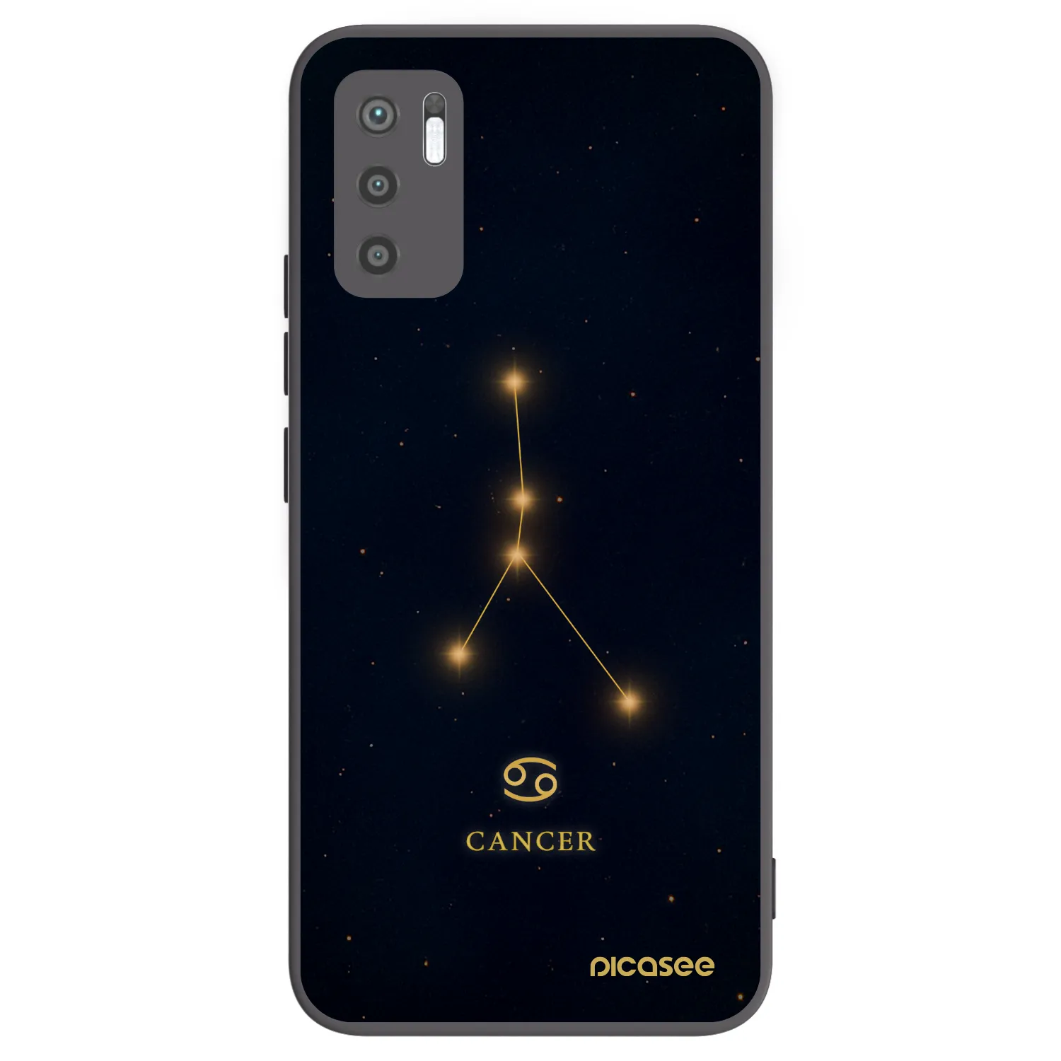 Picasee silikonowe czarne etui na Xiaomi Redmi Note 10 5G - CANCER