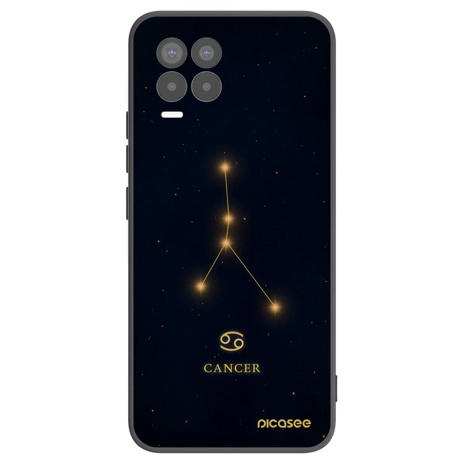 Picasee silikonowe czarne etui na Realme 8 Pro - CANCER