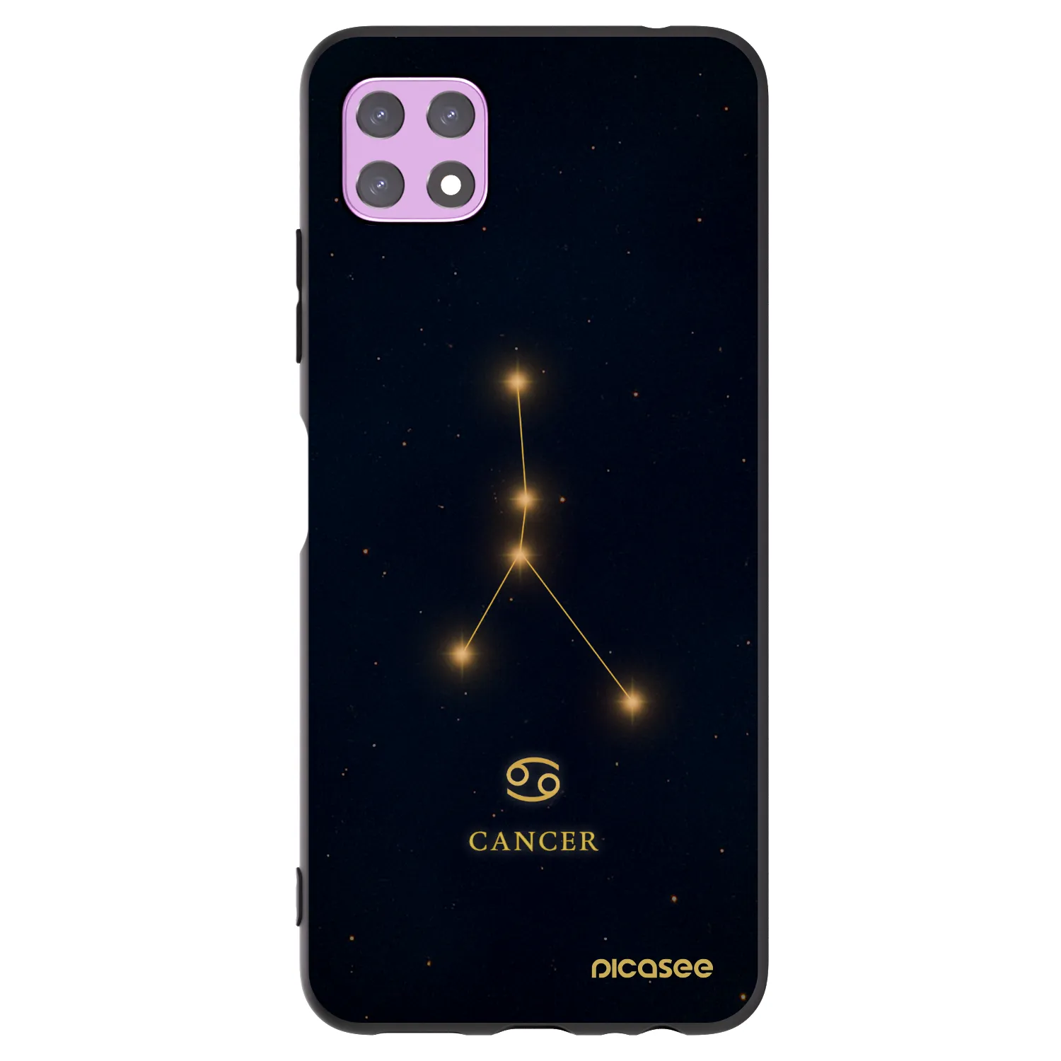 Picasee silikonowe czarne etui na Samsung Galaxy A22 A226B 5G - CANCER