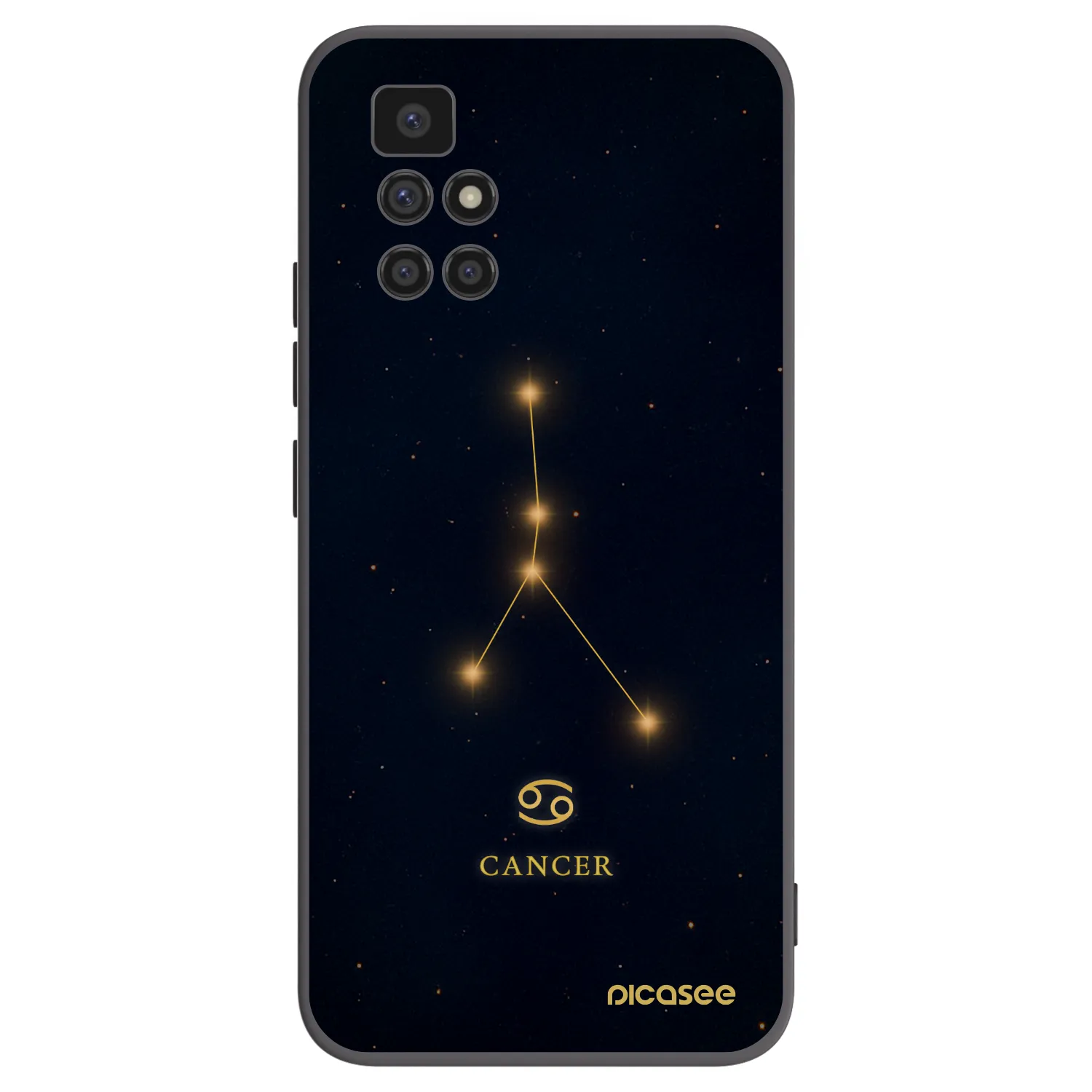 Picasee silikonowe czarne etui na Xiaomi Redmi 10 - CANCER