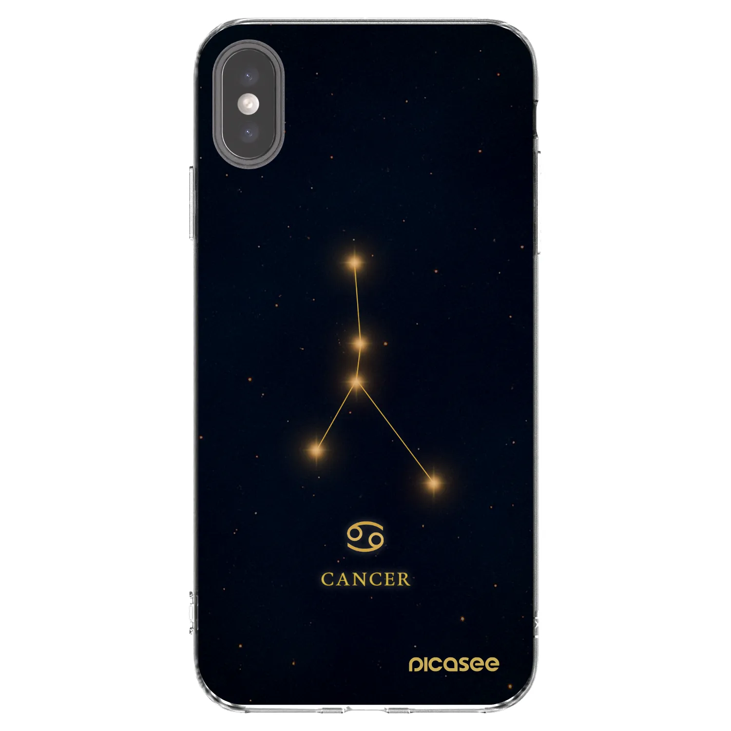 Picasee silikonowe przeźroczyste etui na Apple iPhone XS Max - CANCER