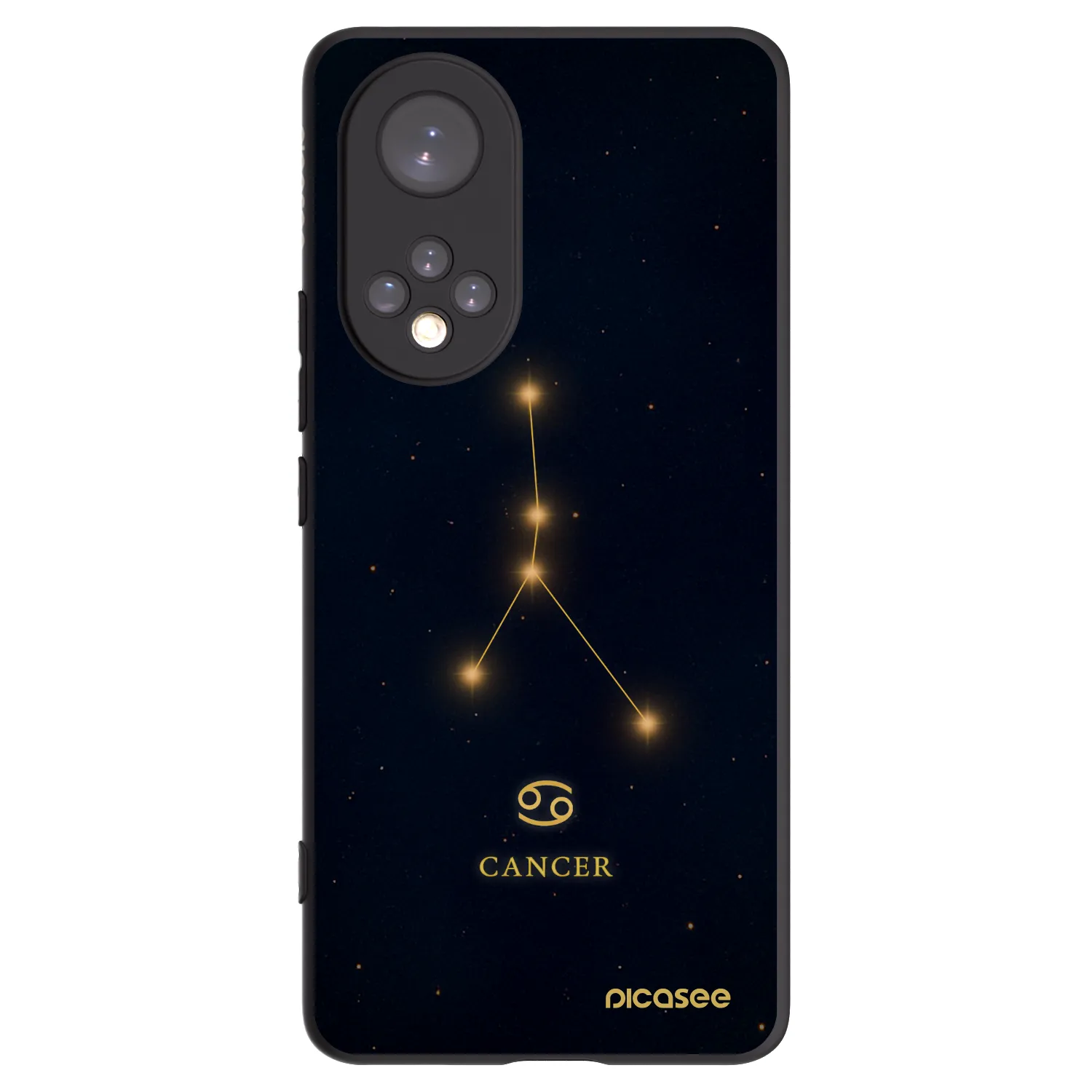 Picasee silikonowe czarne etui na Huawei Nova 9 - CANCER