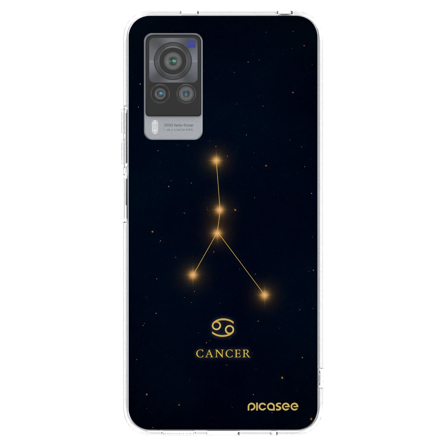 Picasee silikonowe przeźroczyste etui na Vivo X60 Pro 5G - CANCER