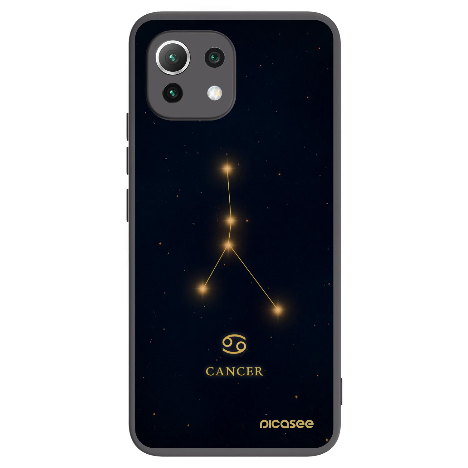 Picasee silikonowe czarne etui na Xiaomi 11 Lite 5G NE - CANCER