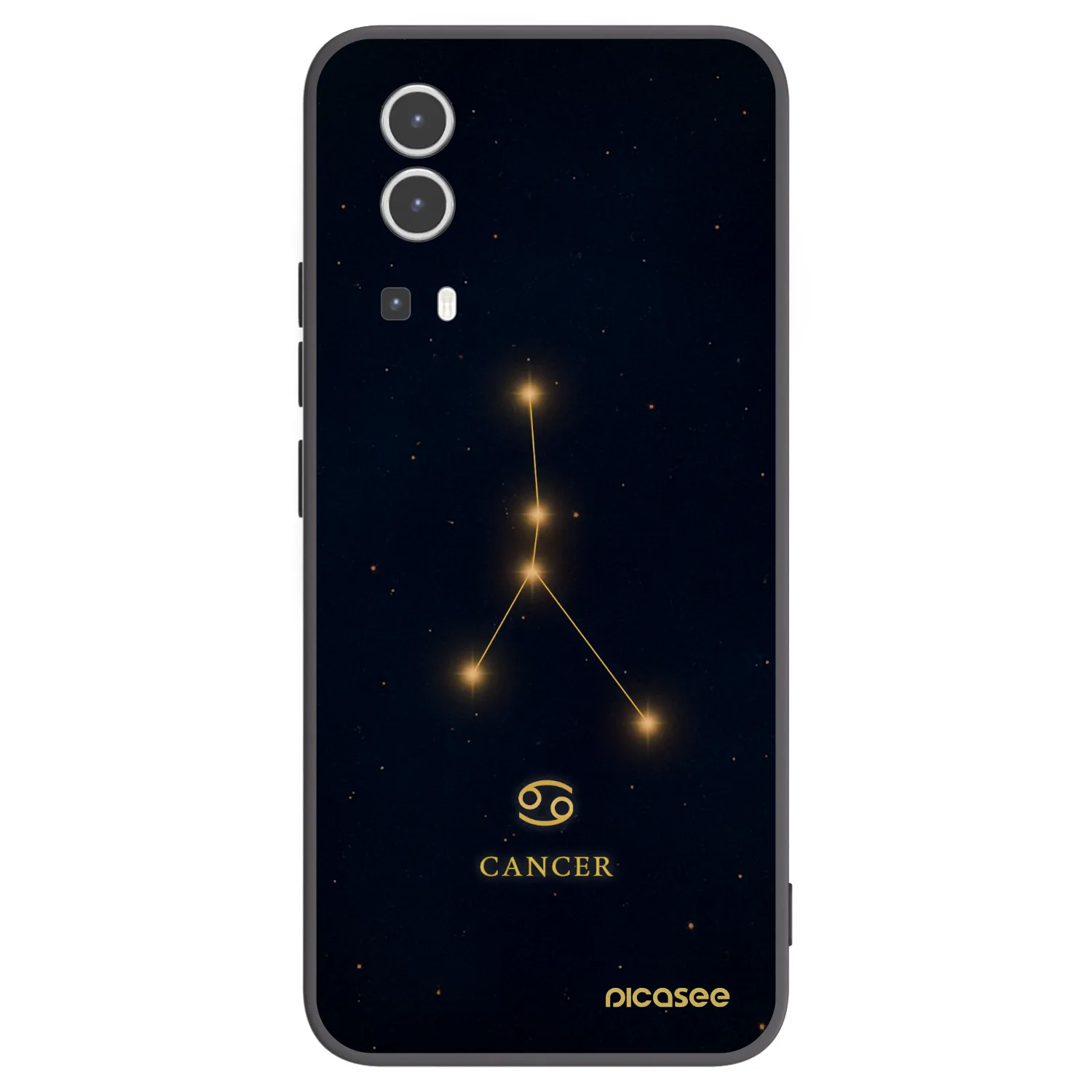 Picasee silikonowe czarne etui na Vivo Y72 5G - CANCER