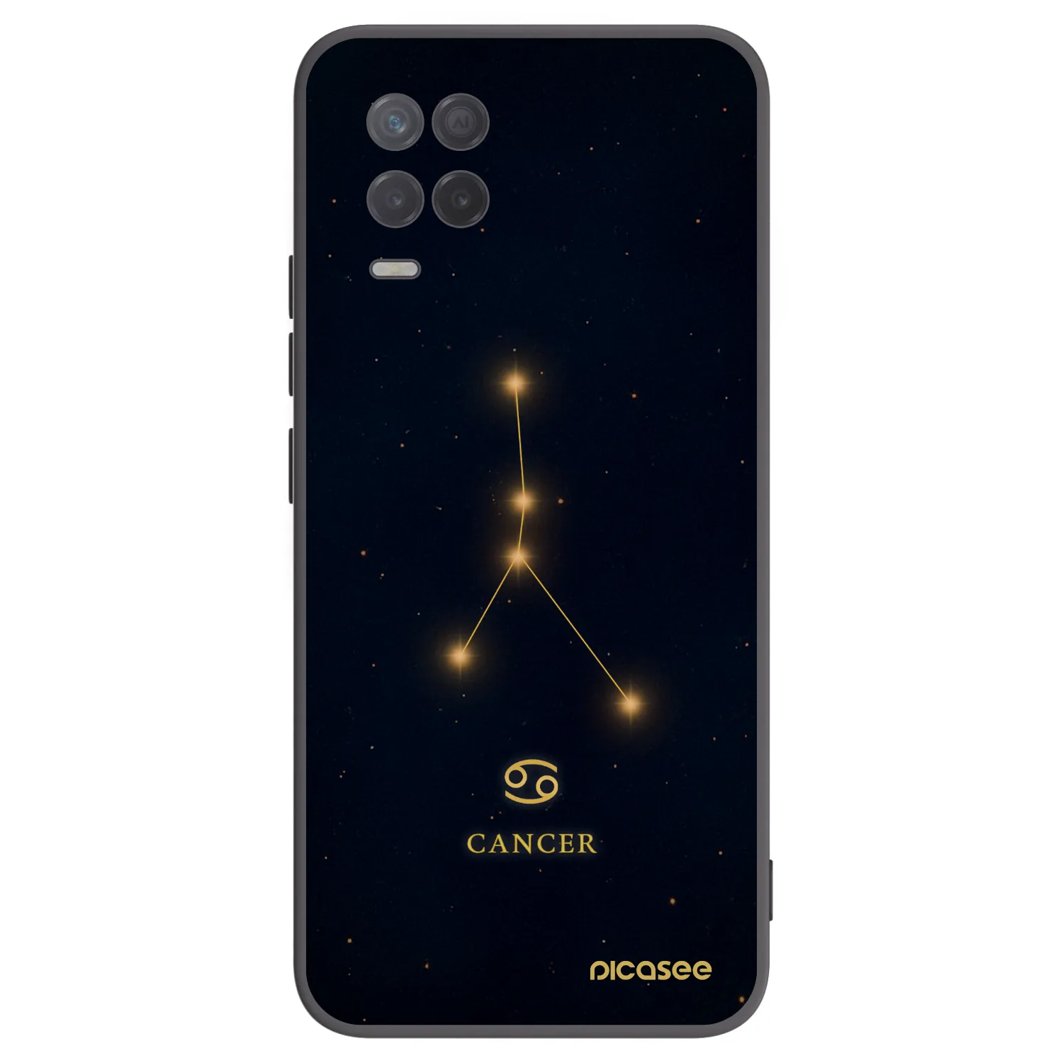 Picasee silikonowe czarne etui na Realme 8 5G - CANCER