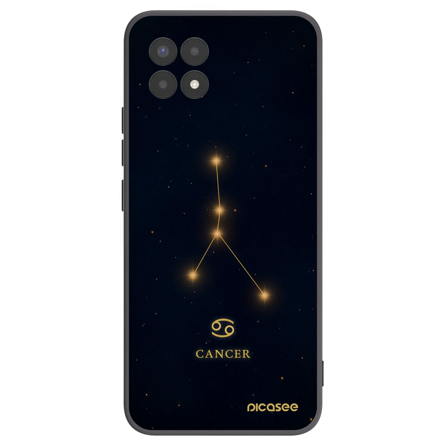 Picasee silikonowe czarne etui na Realme 8i - CANCER