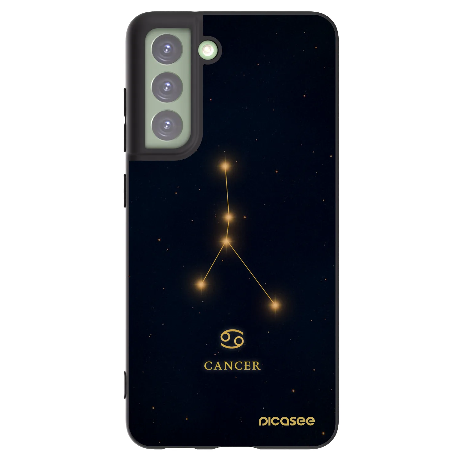 Picasee silikonowe czarne etui na Samsung Galaxy S21 FE 5G - CANCER