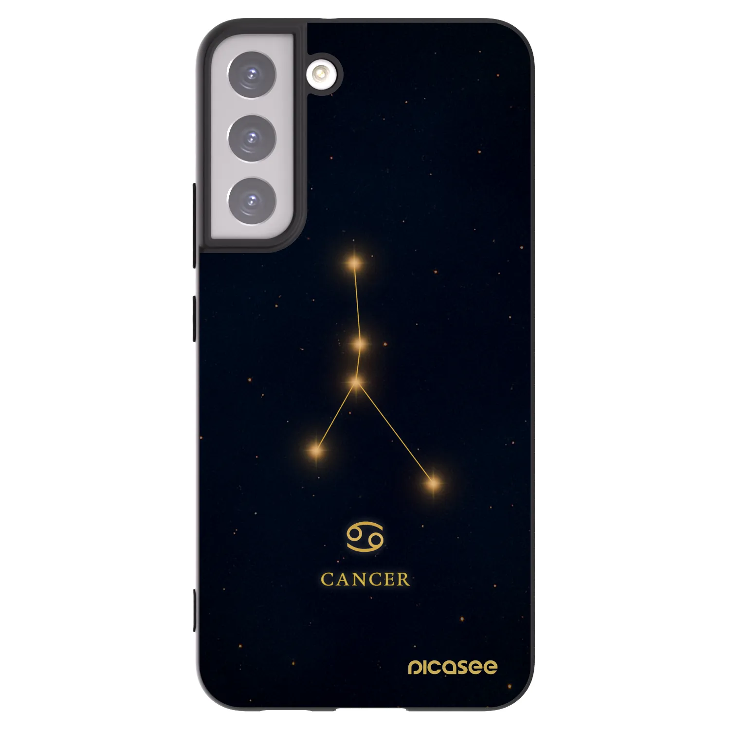 Picasee silikonowe czarne etui na Samsung Galaxy S22+ 5G - CANCER