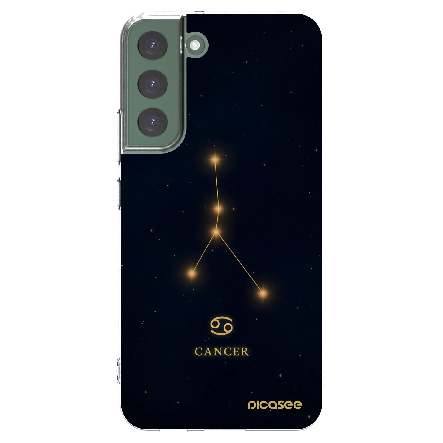 Picasee silikonowe przeźroczyste etui na Samsung Galaxy S22+ 5G - CANCER