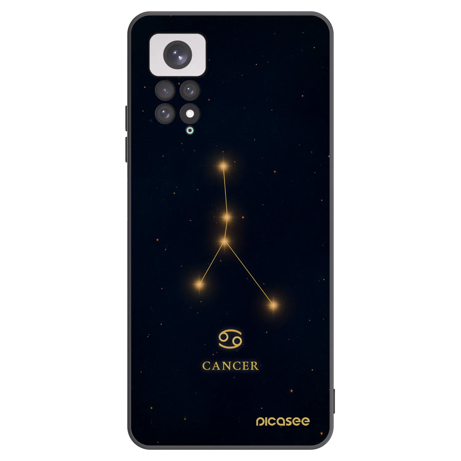 Picasee silikonowe czarne etui na Xiaomi Redmi Note 11 - CANCER