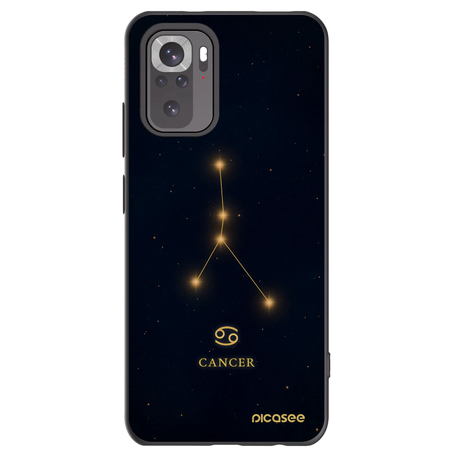 Picasee silikonowe czarne etui na Xiaomi Redmi Note 11S 4G - CANCER