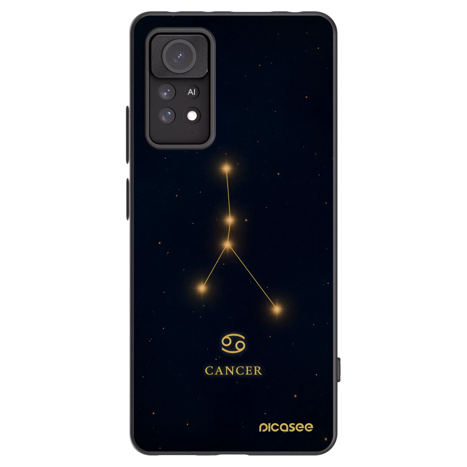 Picasee silikonowe czarne etui na Xiaomi Redmi Note 11 Pro 5G - CANCER