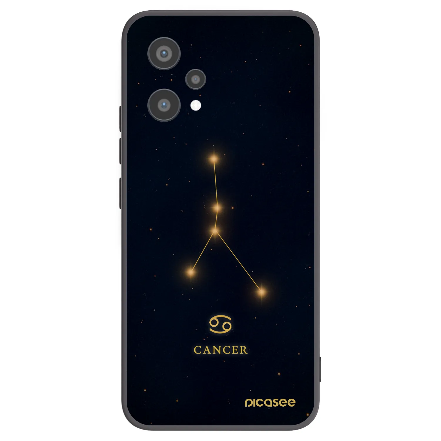 Picasee silikonowe czarne etui na Realme 9 Pro 5G - CANCER