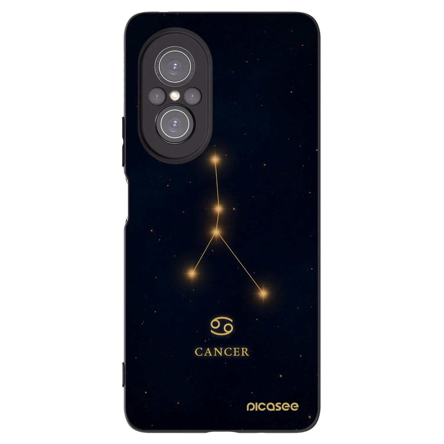 Picasee silikonowe czarne etui na Huawei Nova 9 SE - CANCER