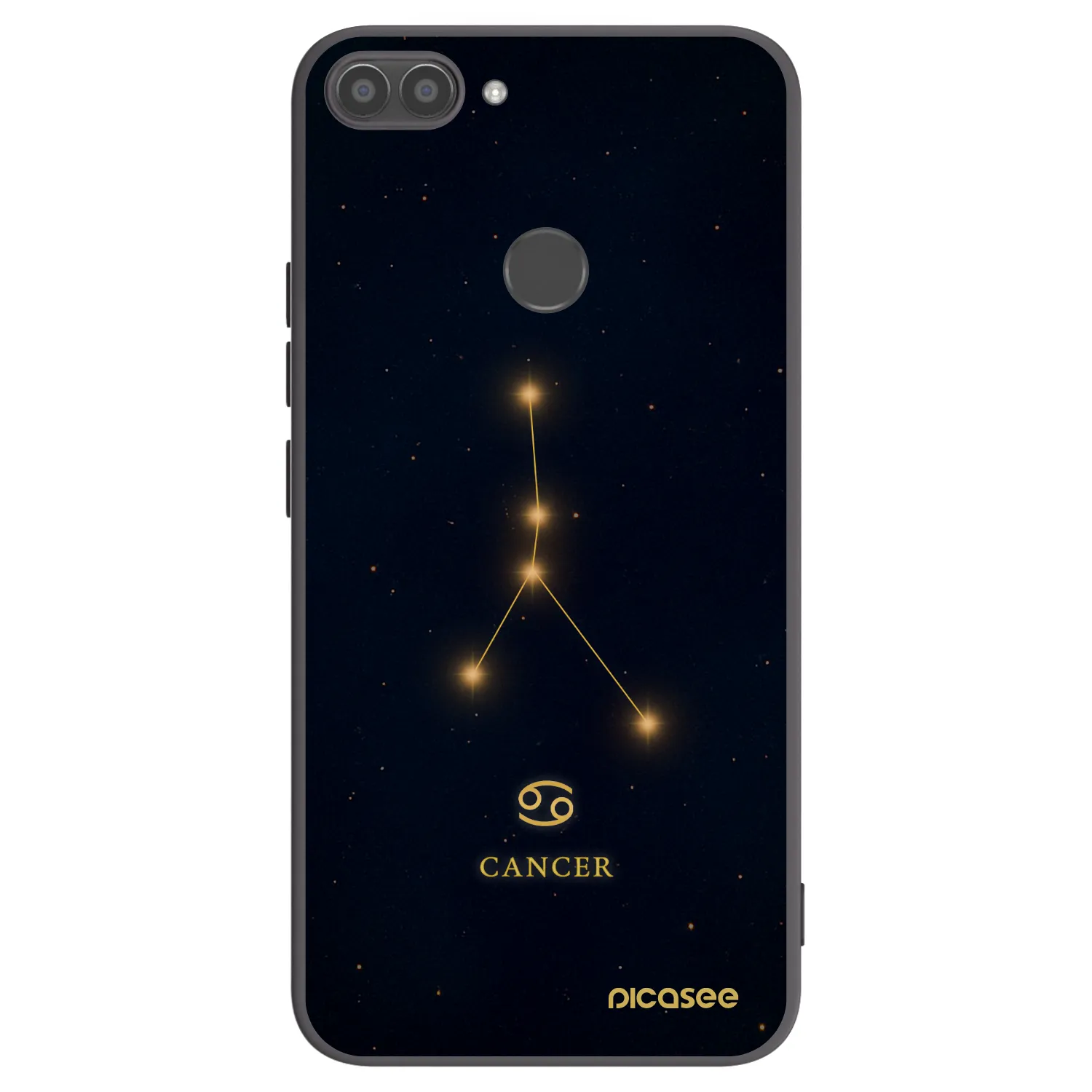 Picasee silikonowe czarne etui na Huawei P Smart - CANCER