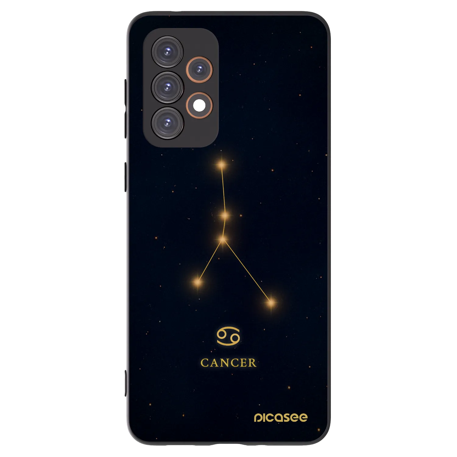 Picasee silikonowe czarne etui na Samsung Galaxy A33 5G A336 - CANCER