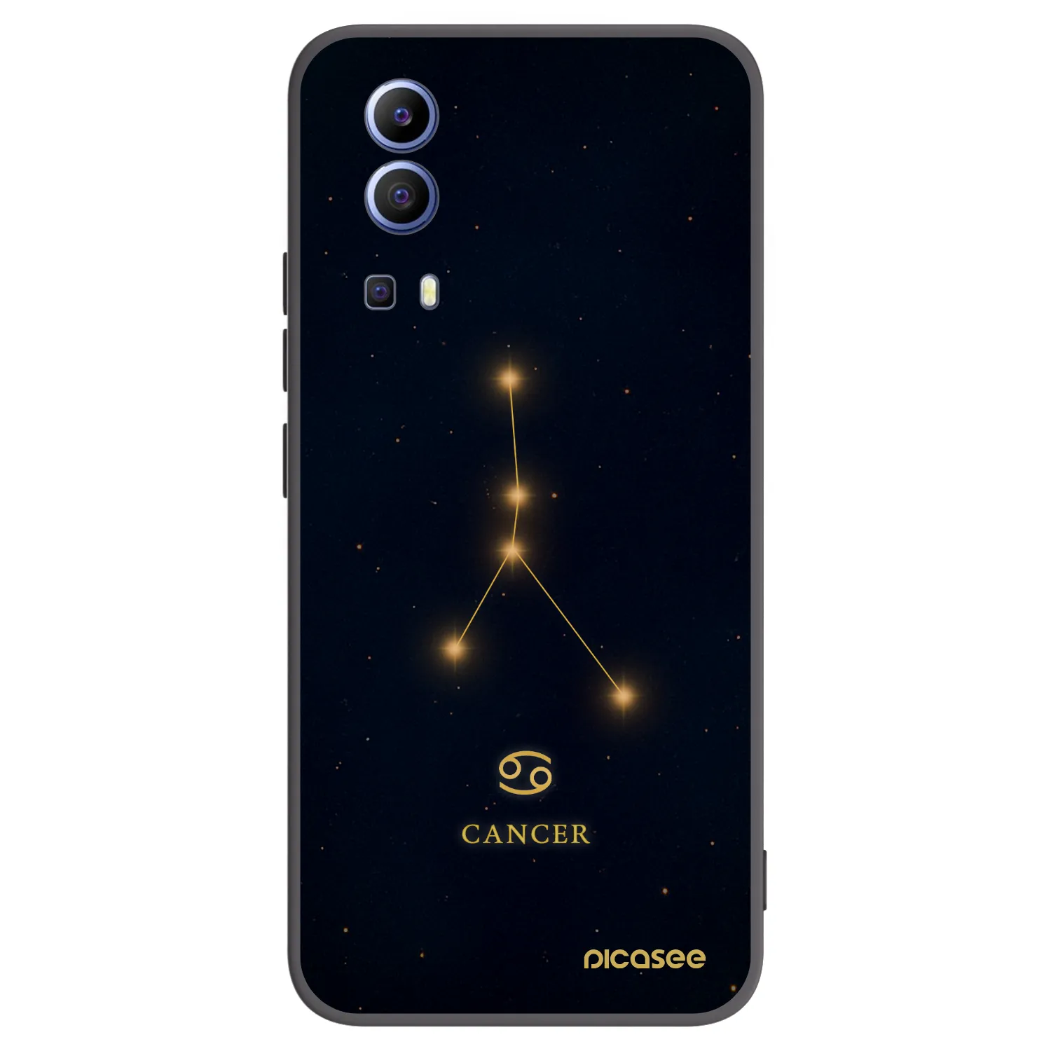 Picasee silikonowe czarne etui na Vivo Y52 5G - CANCER