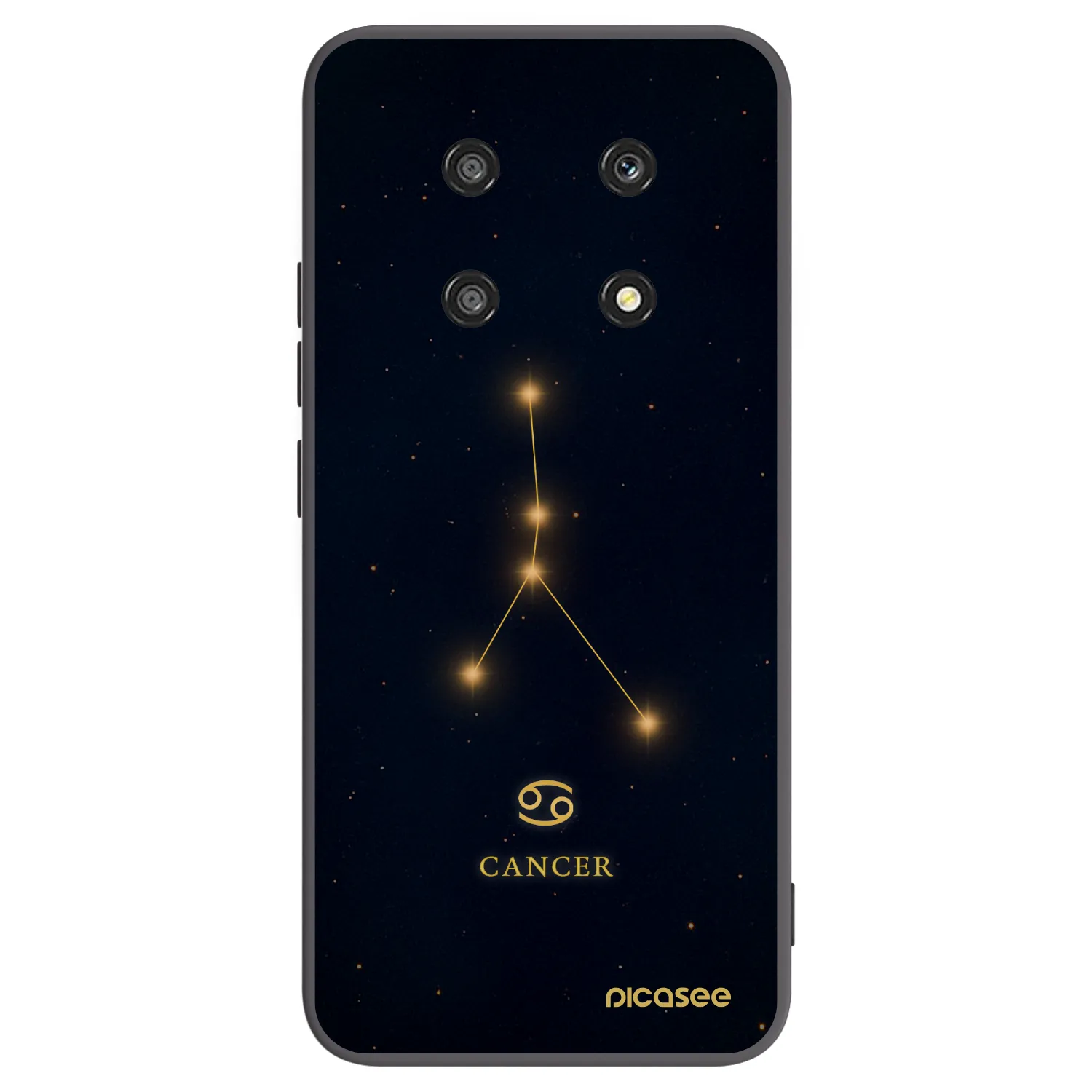 Picasee silikonowe czarne etui na Honor Magic4 Lite 5G - CANCER