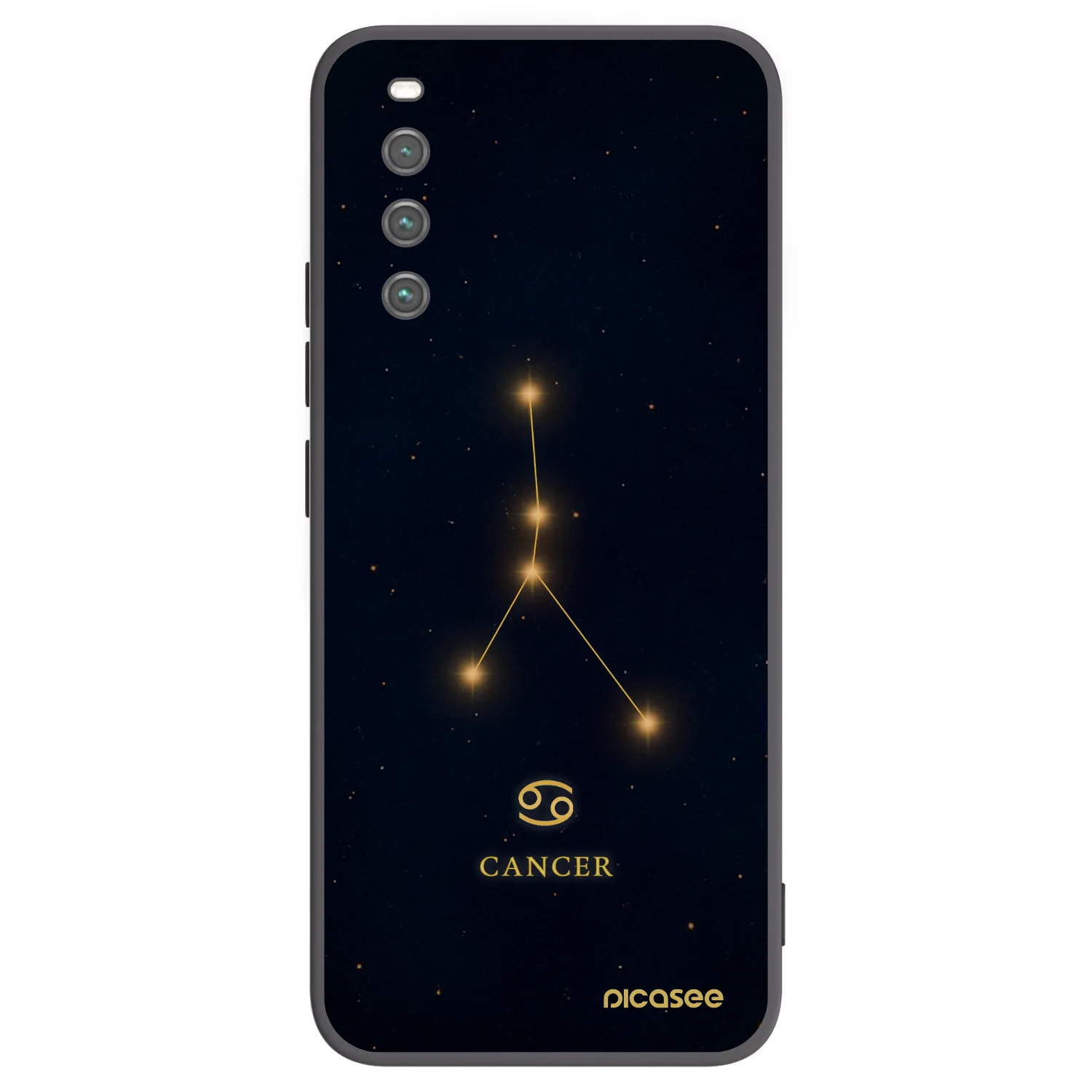 Picasee silikonowe czarne etui na Sony Xperia 10 IV 5G - CANCER