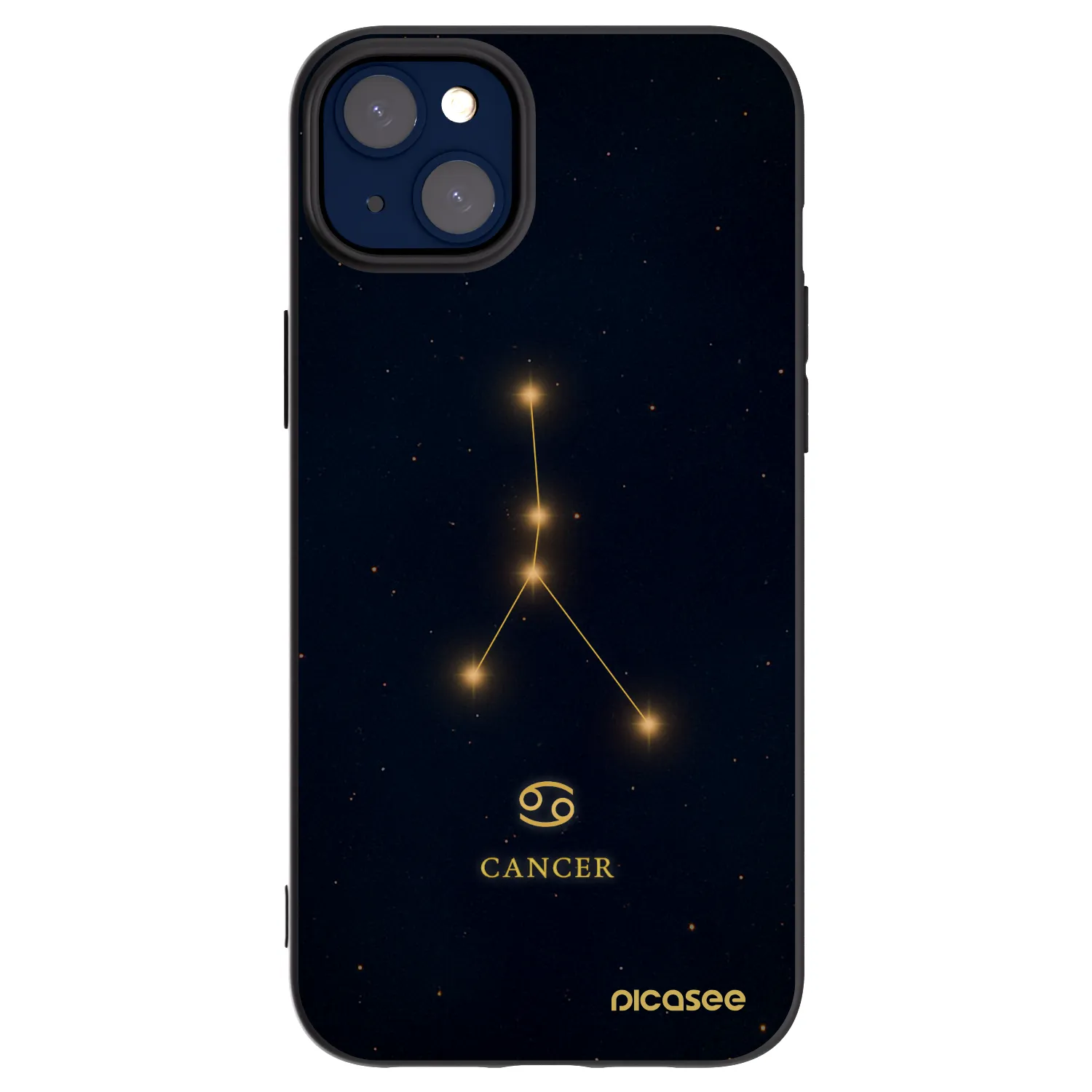 Picasee silikonowe czarne etui na Apple iPhone 14 Plus - CANCER