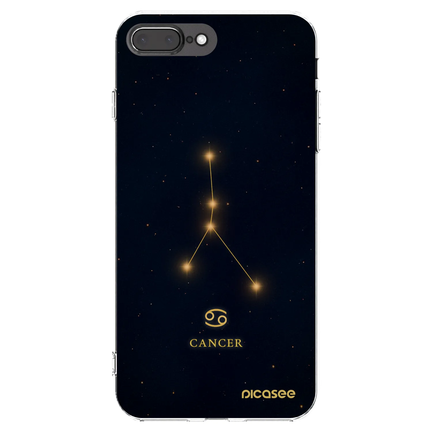 Picasee silikonowe przeźroczyste etui na Apple iPhone 8 Plus - CANCER